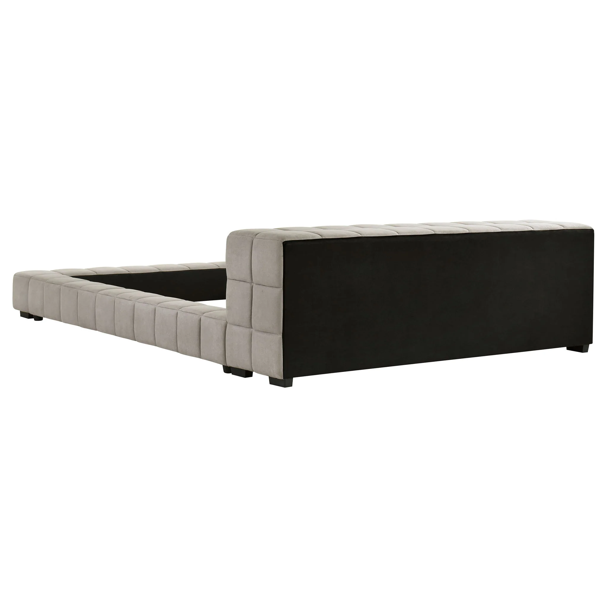 Kinsley - Upholstered Full Platform Bed With Low Profile And Tufted Headboard - Taupe - Image 2