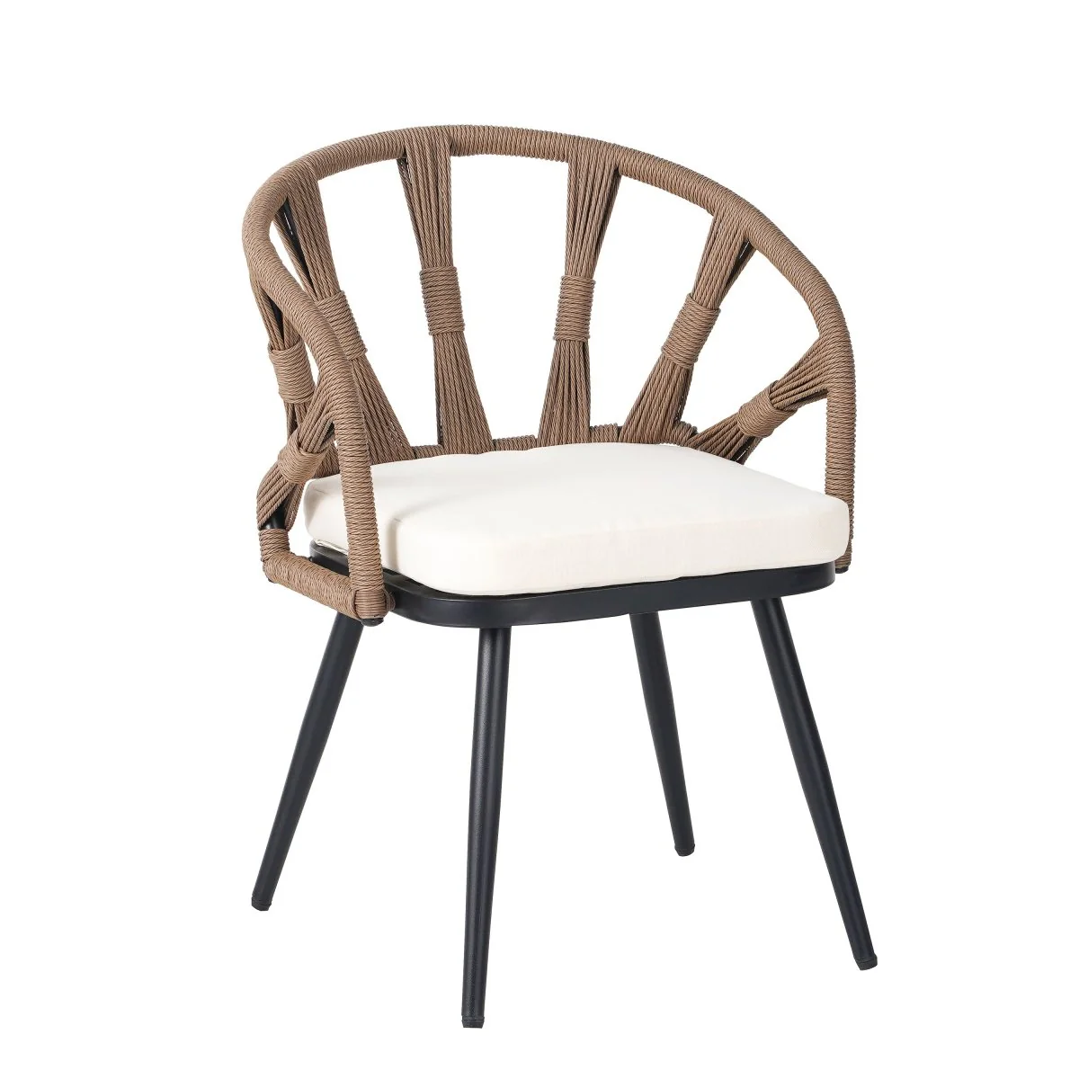 Kintara 5 Piece Outdoor Dining Set PE Rattan Chairs Plastic Wood Table - Image 4