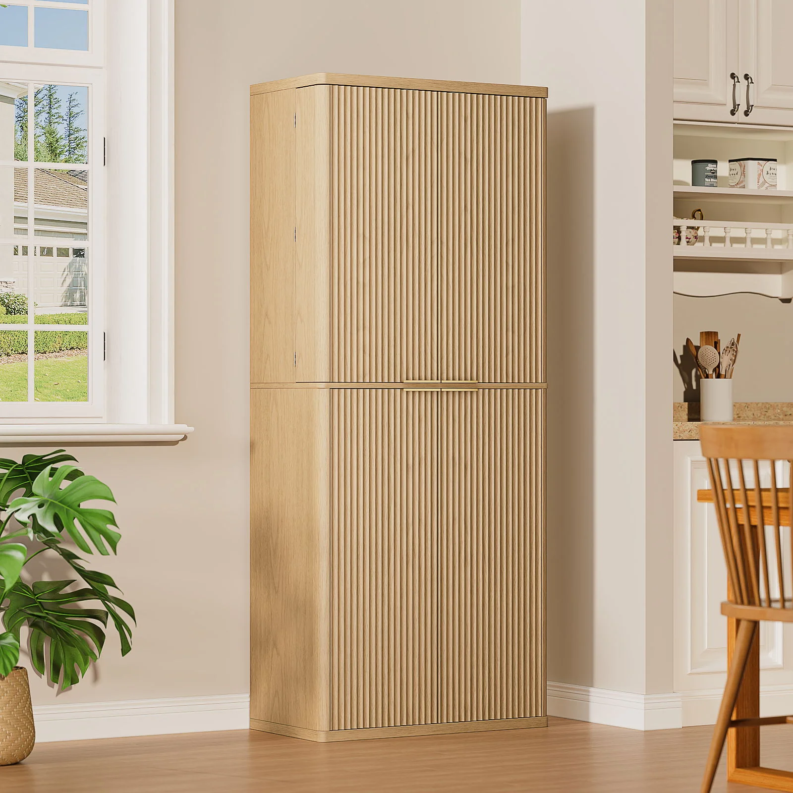 Kitchen Pantry Cabinet With 6 Doors - Image 18
