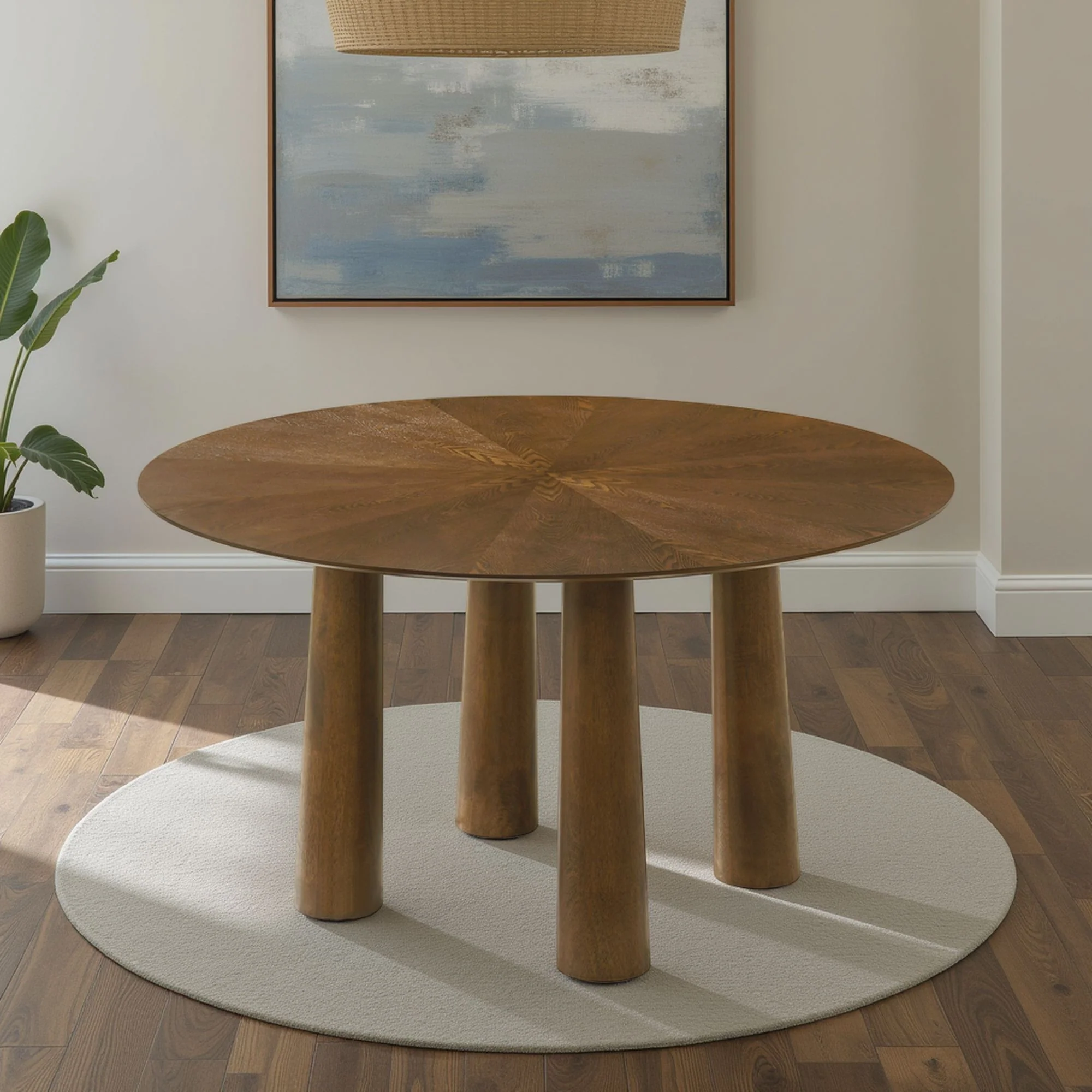 Klarissa - Round Dining Table - Walnut - Image 4