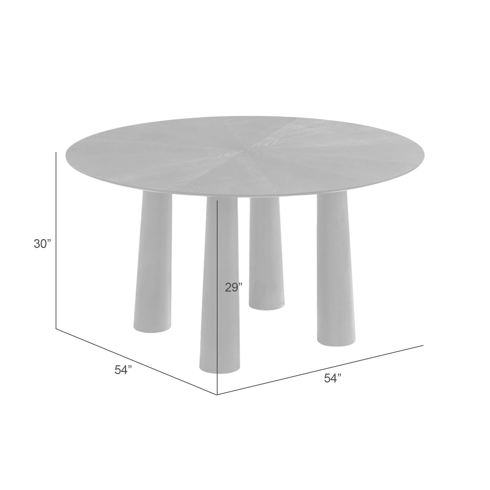 Klarissa - Round Dining Table - Walnut - Image 6