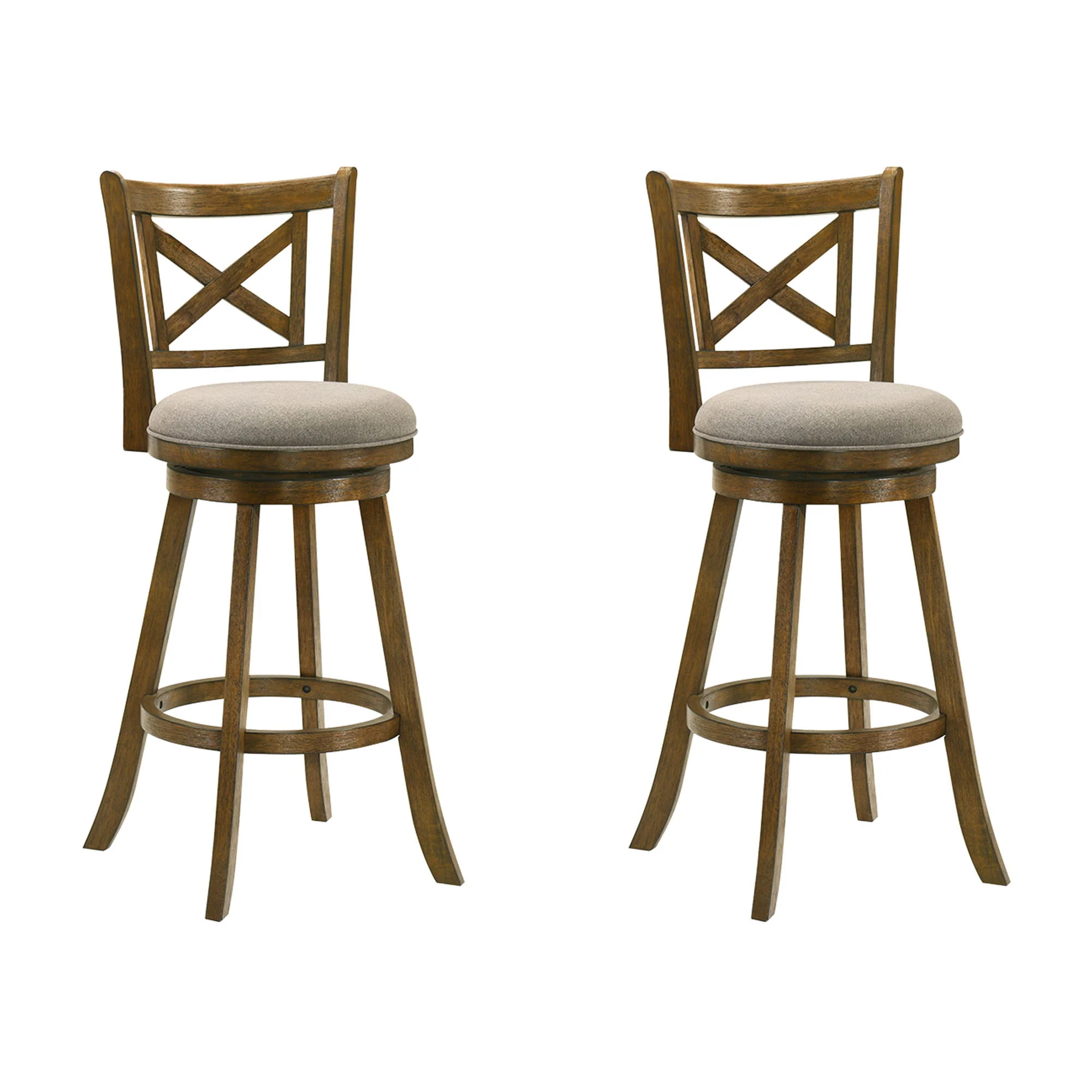 Kodi - Modern Farmhouse Swivel Wood Bar Height Kitchen Bar Stool - Image 4