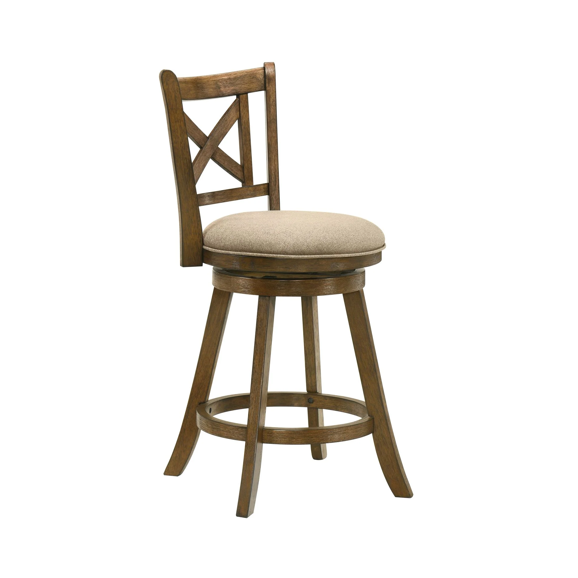 Kodi - Modern Farmhouse Swivel Wood Counter Height Kitchen Bar Stool - Image 21