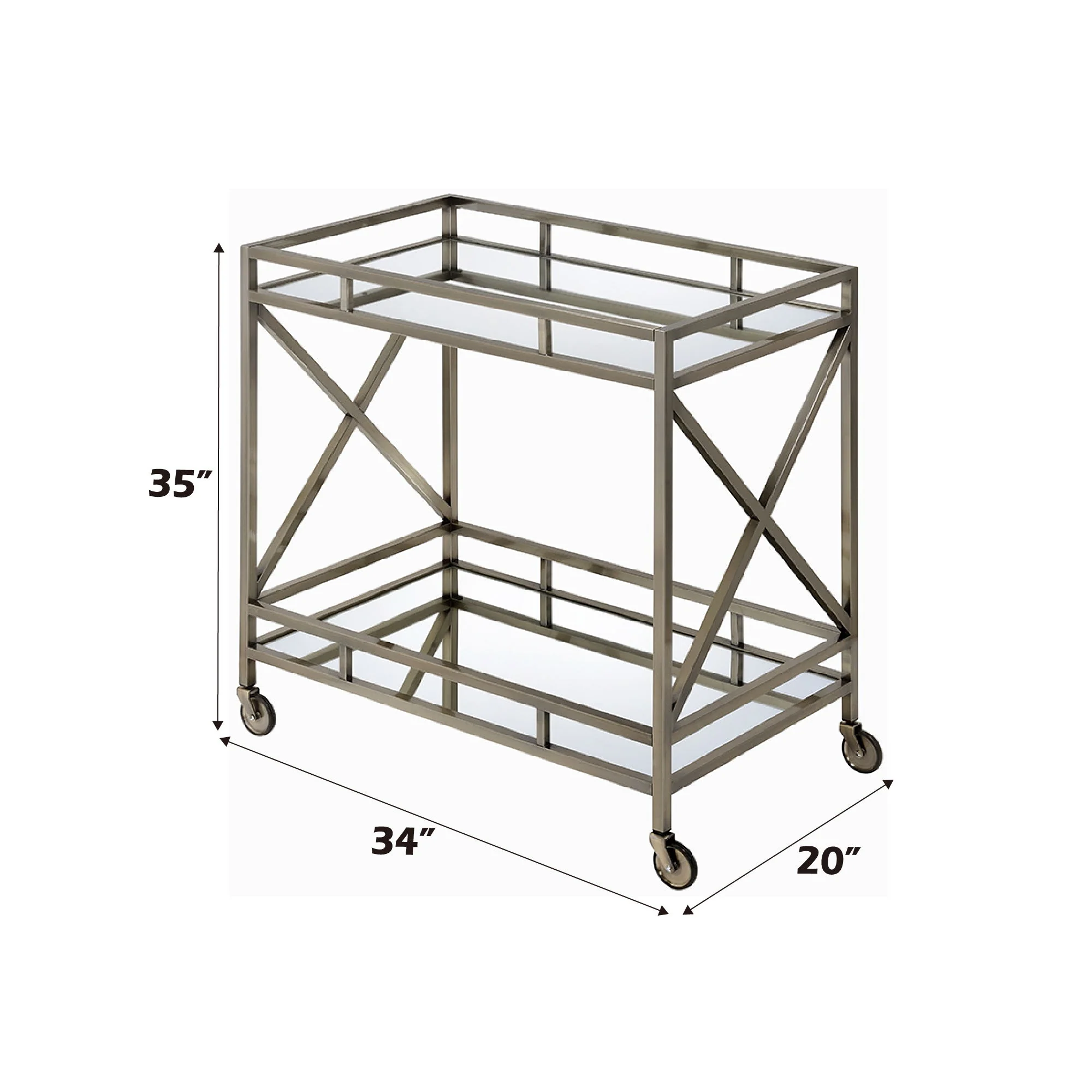 Kristensen - Serving Cart - Antique Gold - Image 4