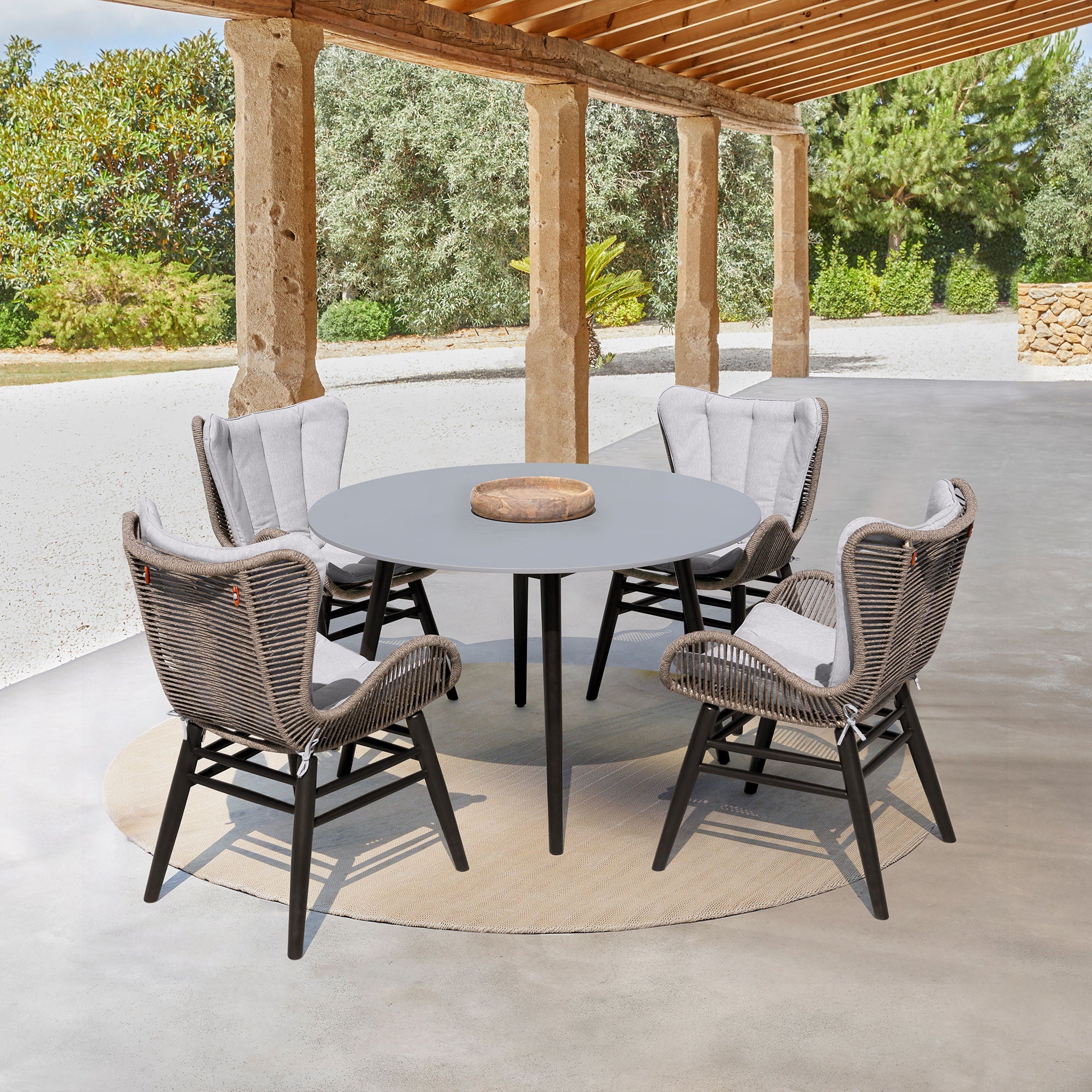 Kylie - Outdoor Patio Round Dining Table - Image 28