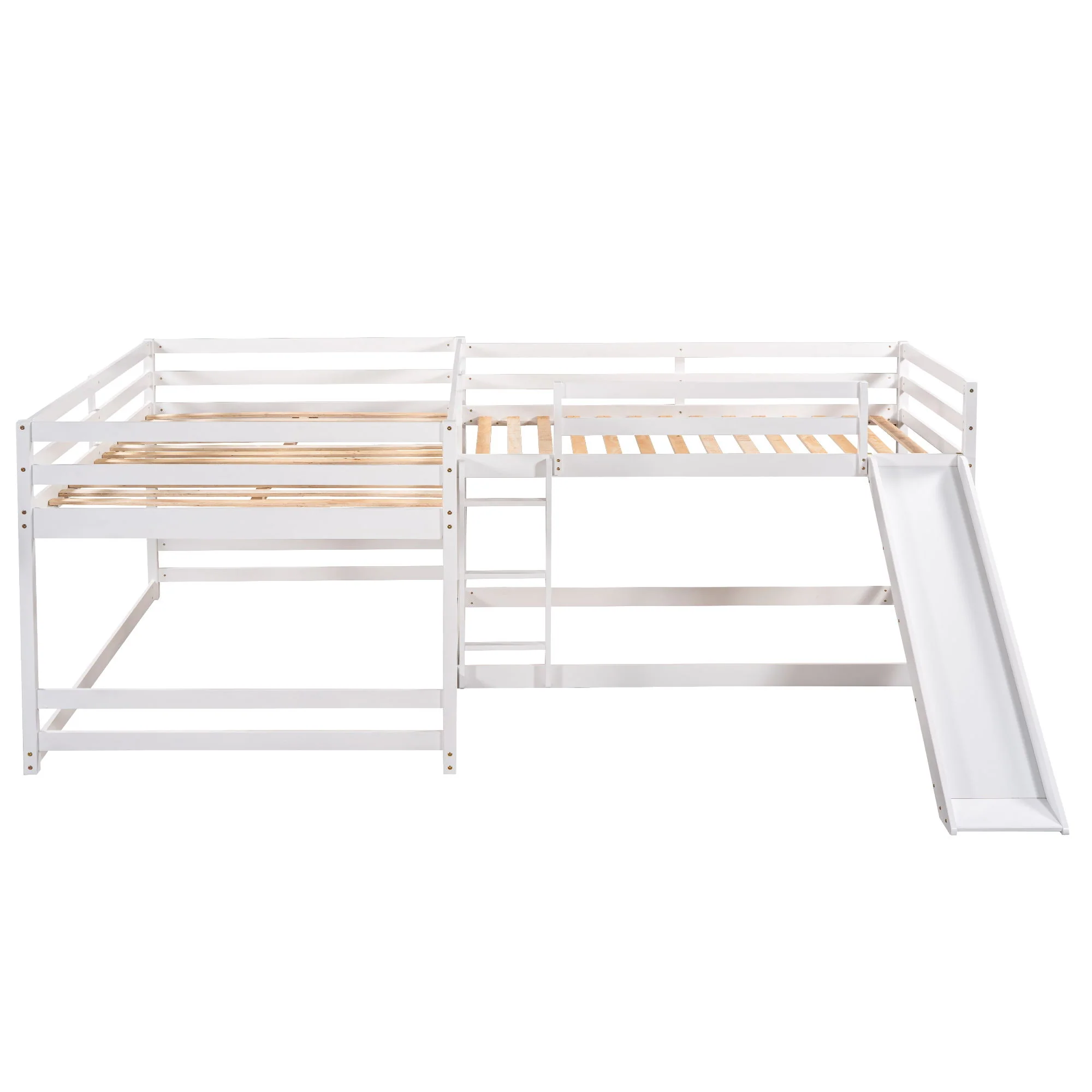 L-Shaped Bunk Bed With Slide And Short Ladder - Image 13