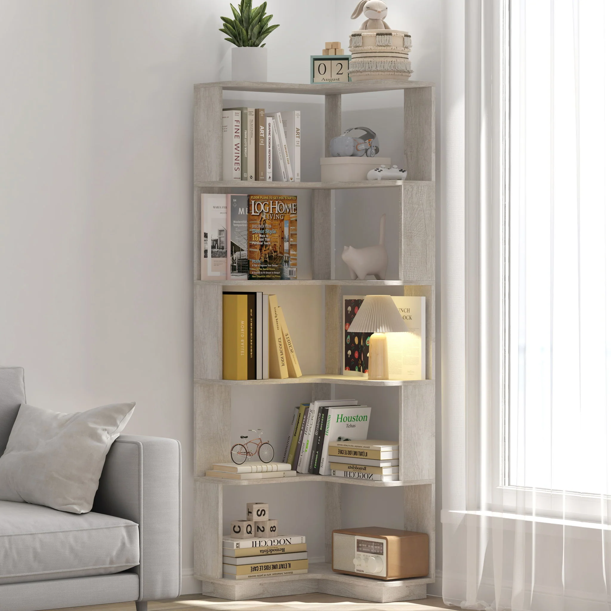 L-Shaped Corner Bookshelf - Image 18