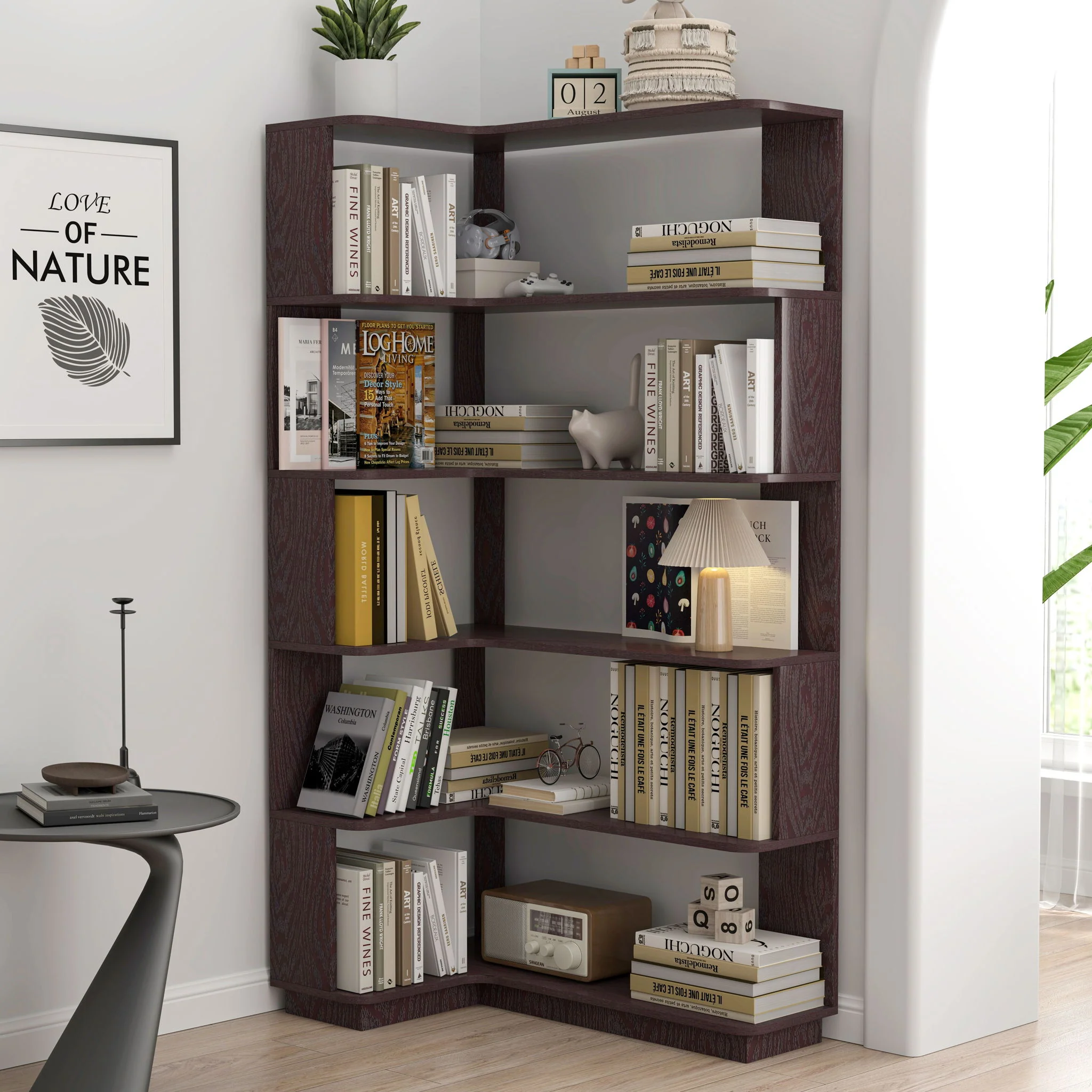 L-Shaped Corner Bookshelf - Image 19