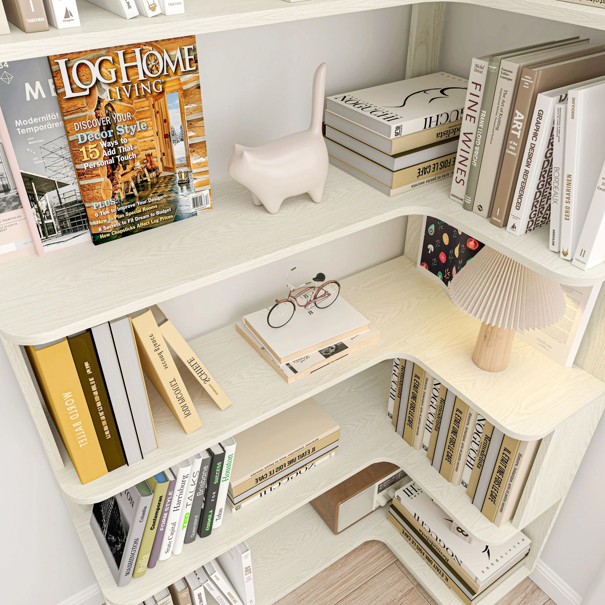 L-Shaped Corner Bookshelf - Image 47