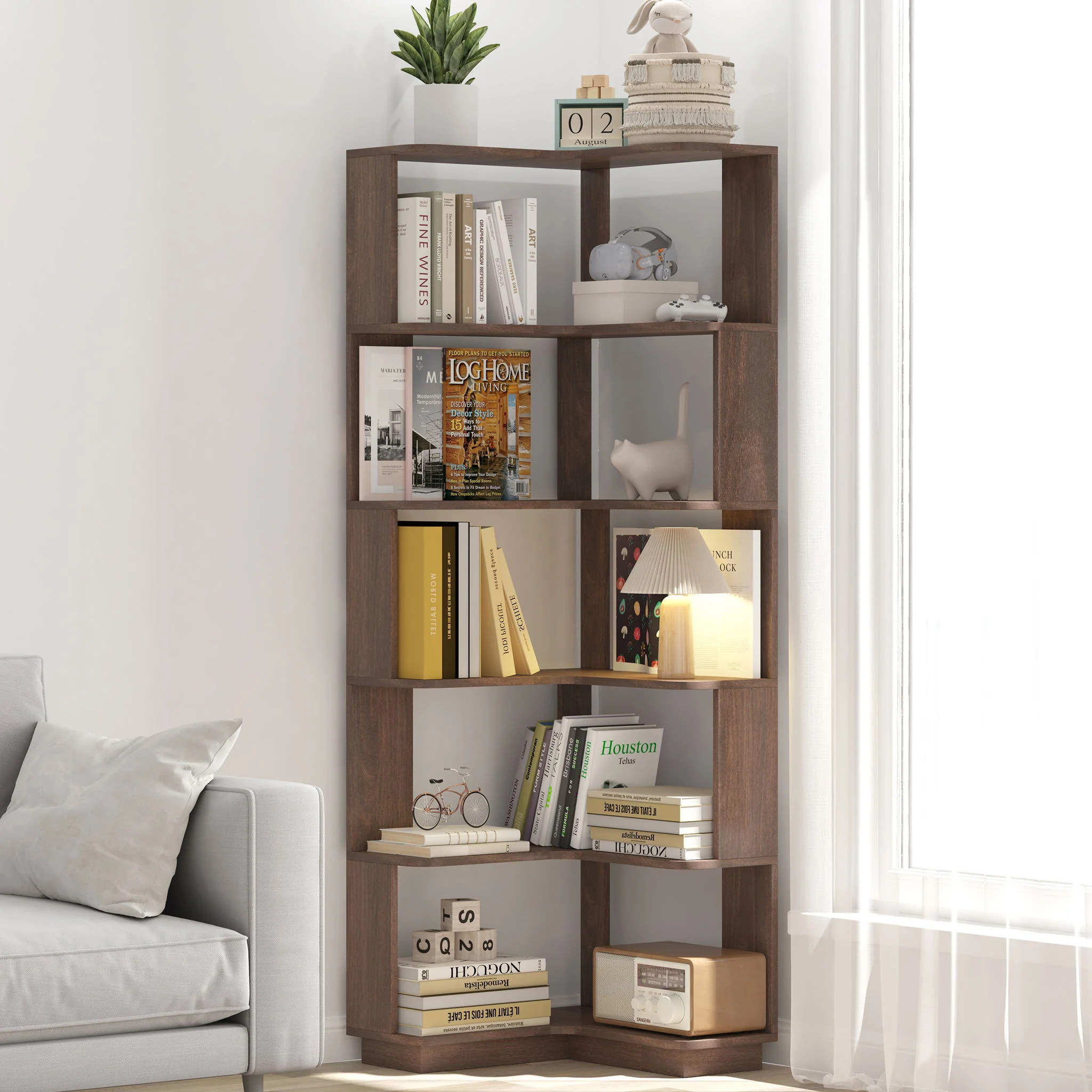 L-Shaped Design Corner Bookshelf - Image 14