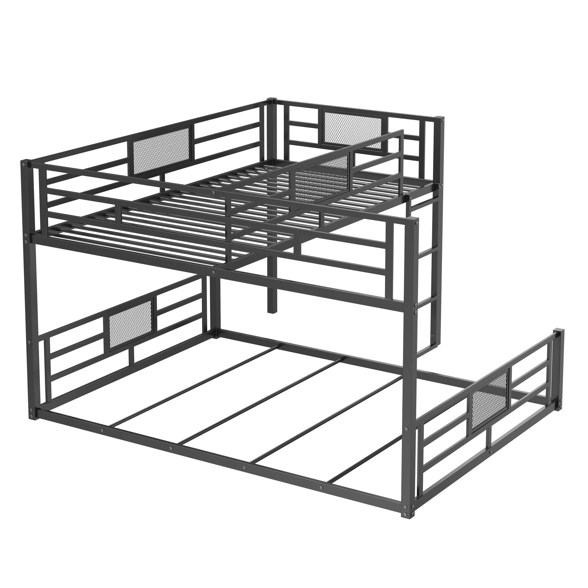 L Shaped Twin Over Full Bunk Bed - Black - Image 2
