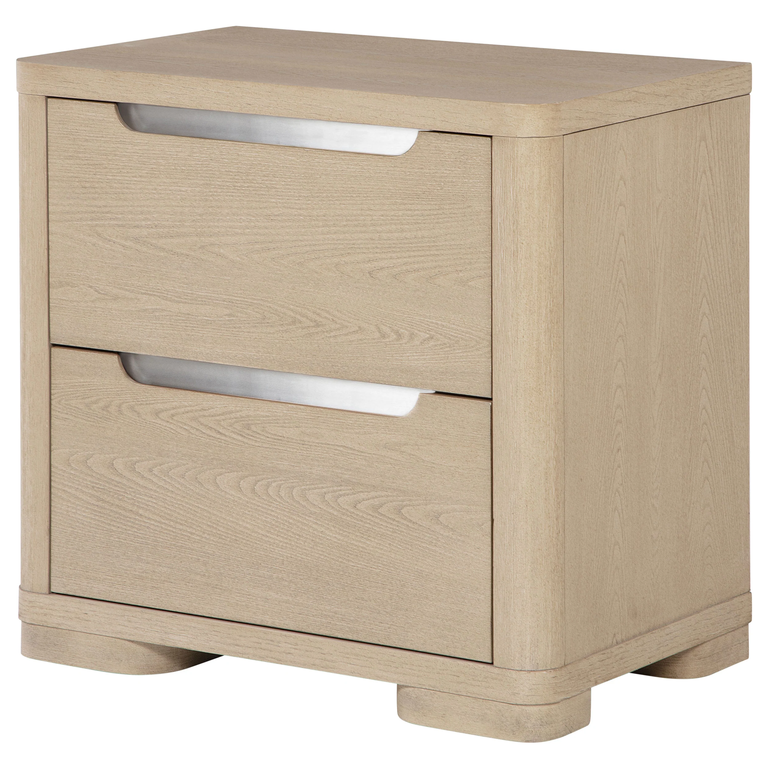 Ladera 2-Drawer Nightstand Bedside Table Light Elm - Image 4