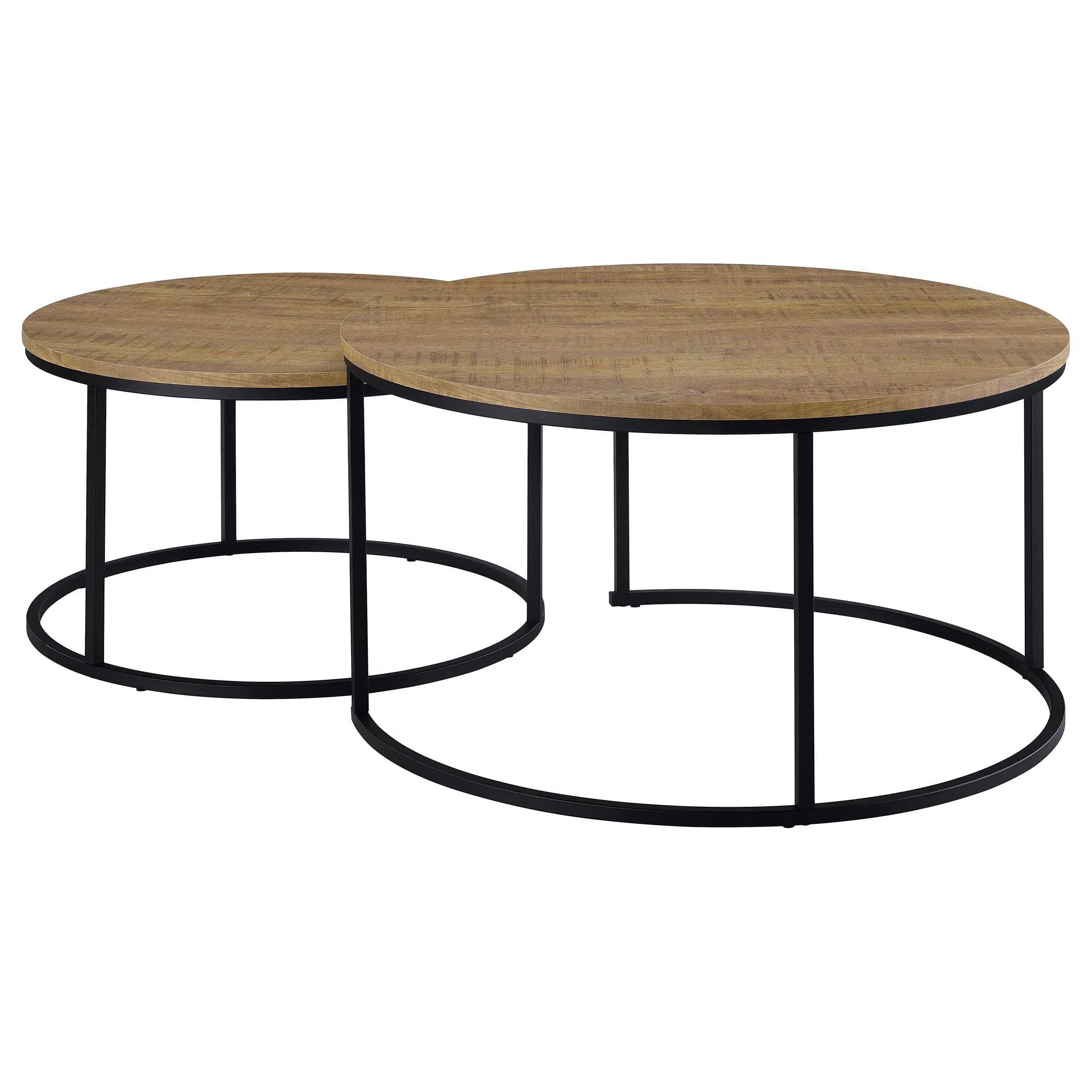 Lainey 2-Piece Round Nesting Coffee Table in Mango - Image 6