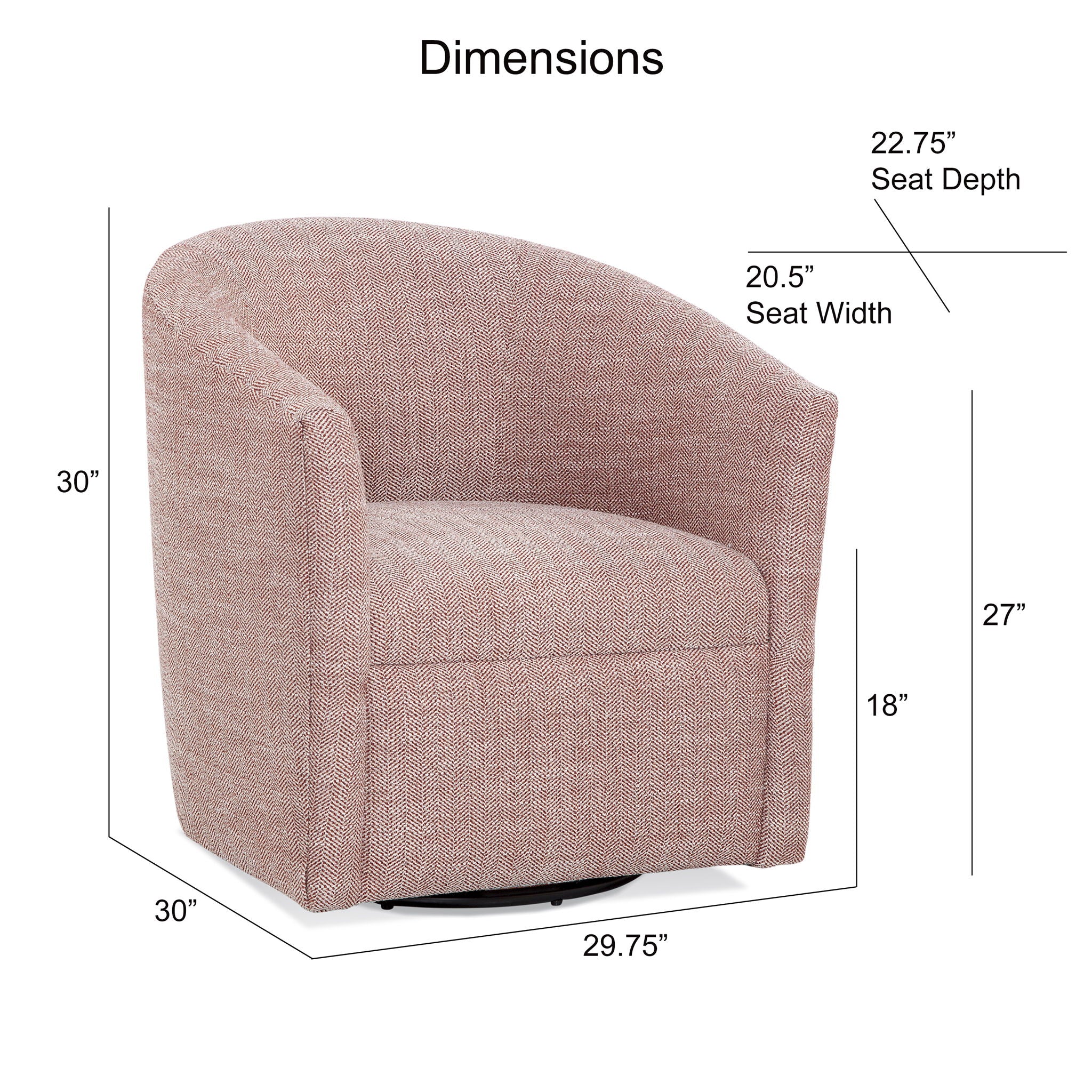 Lainey - Swivel Barrel Chair With 360 Degree Rotation - Image 9