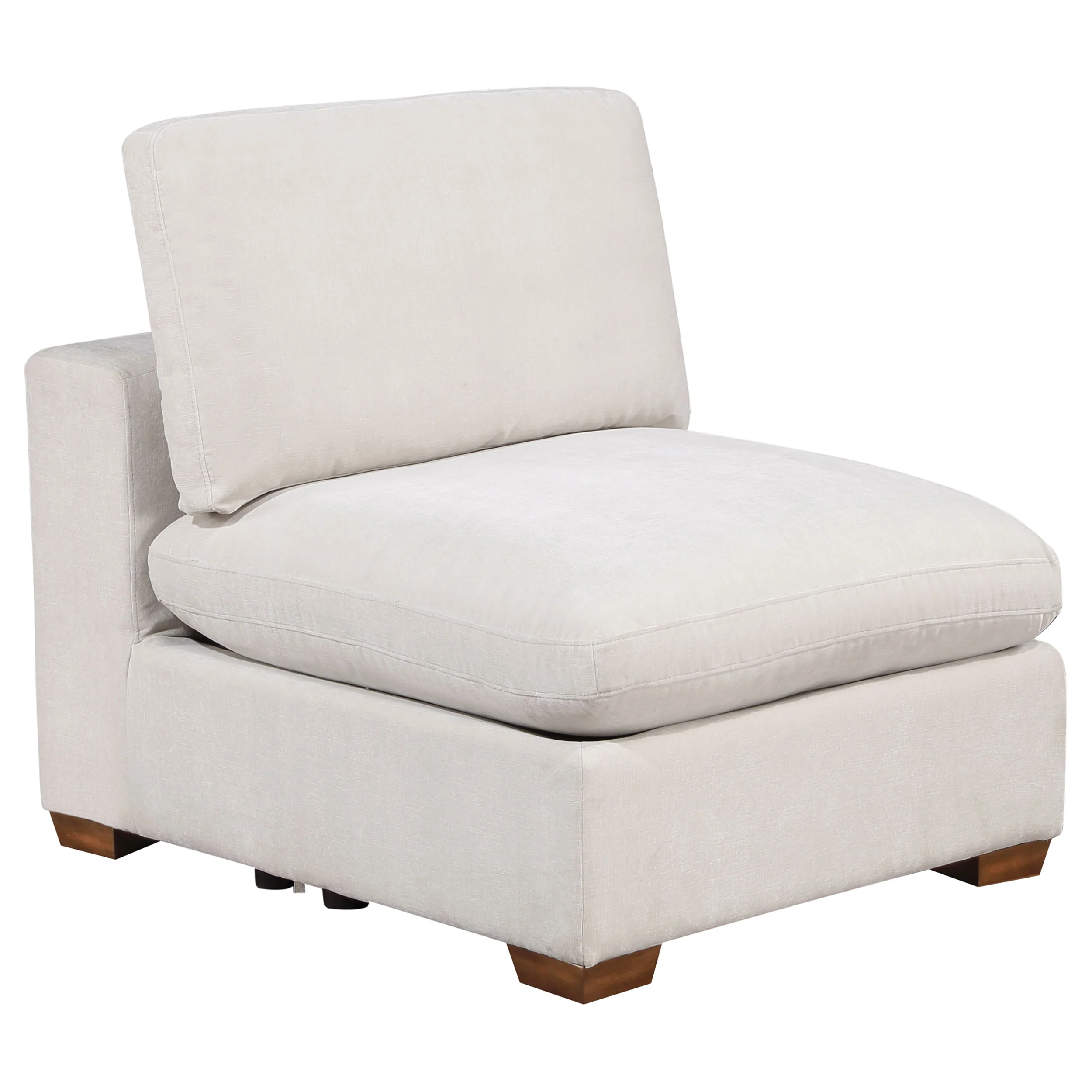 Lakeview Upholstered Armless Chair in Ivory