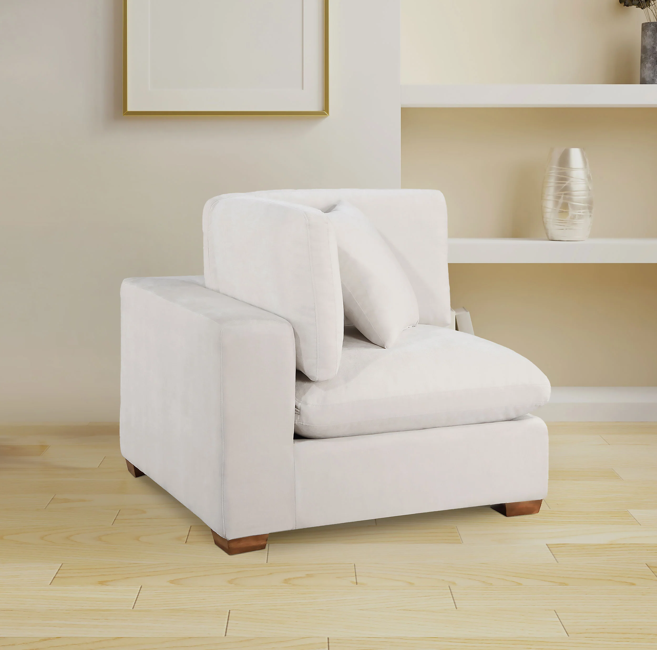 Lakeview Upholstered Corner Chair Ivory - Image 3