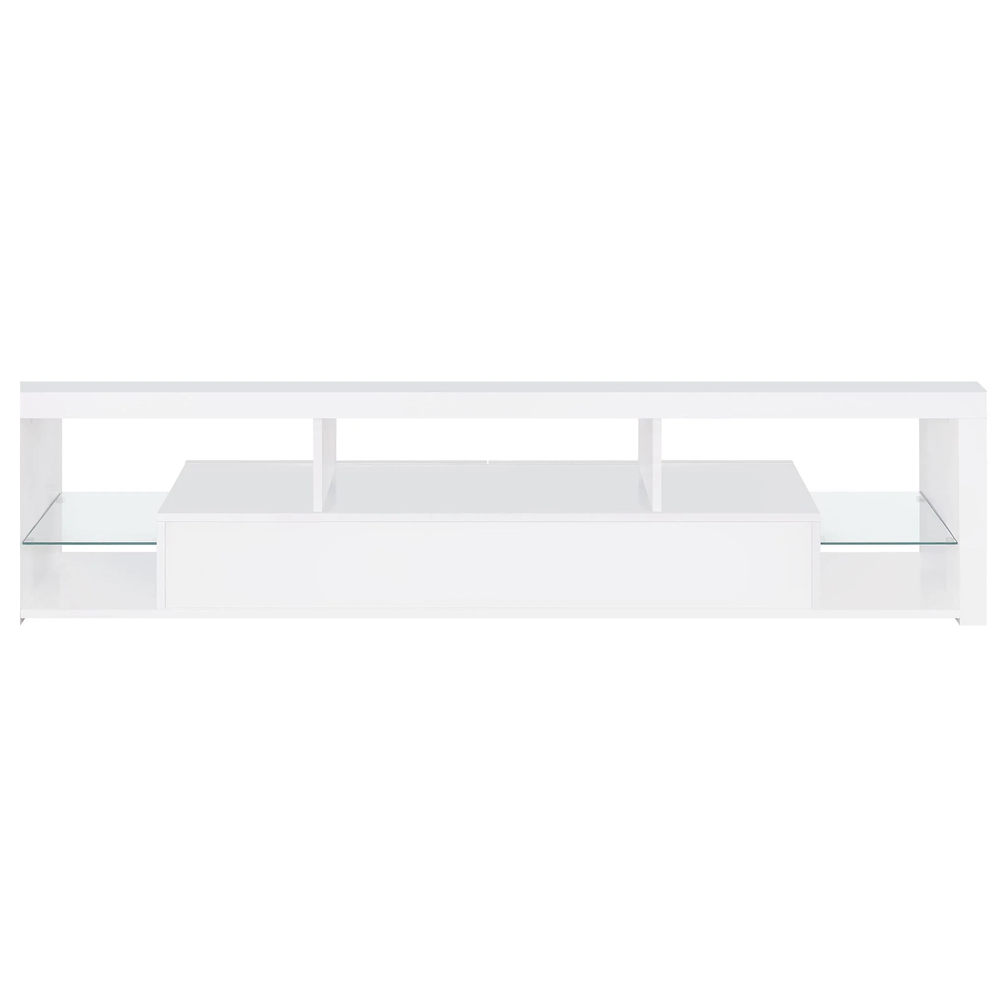 Lance - 3 Piece TV Entertainment Center With Shelves - Gloss White - Image 4