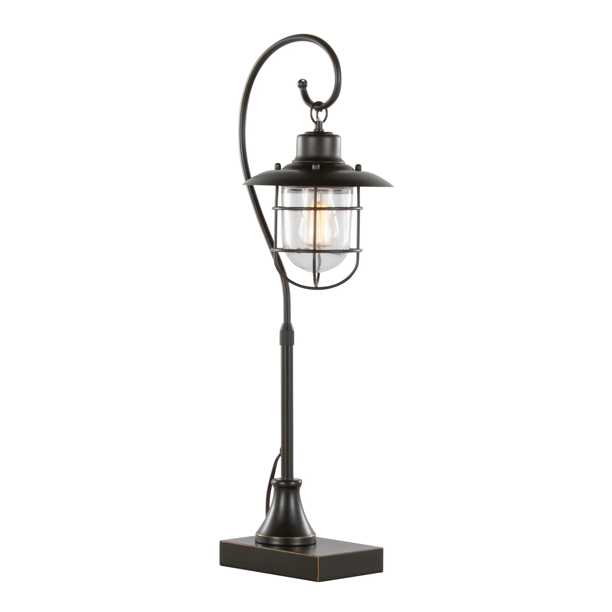 Landen - Contemporary Task Lamp (Set of 2) - Oil Rubbed Bronze / Clear - Image 2