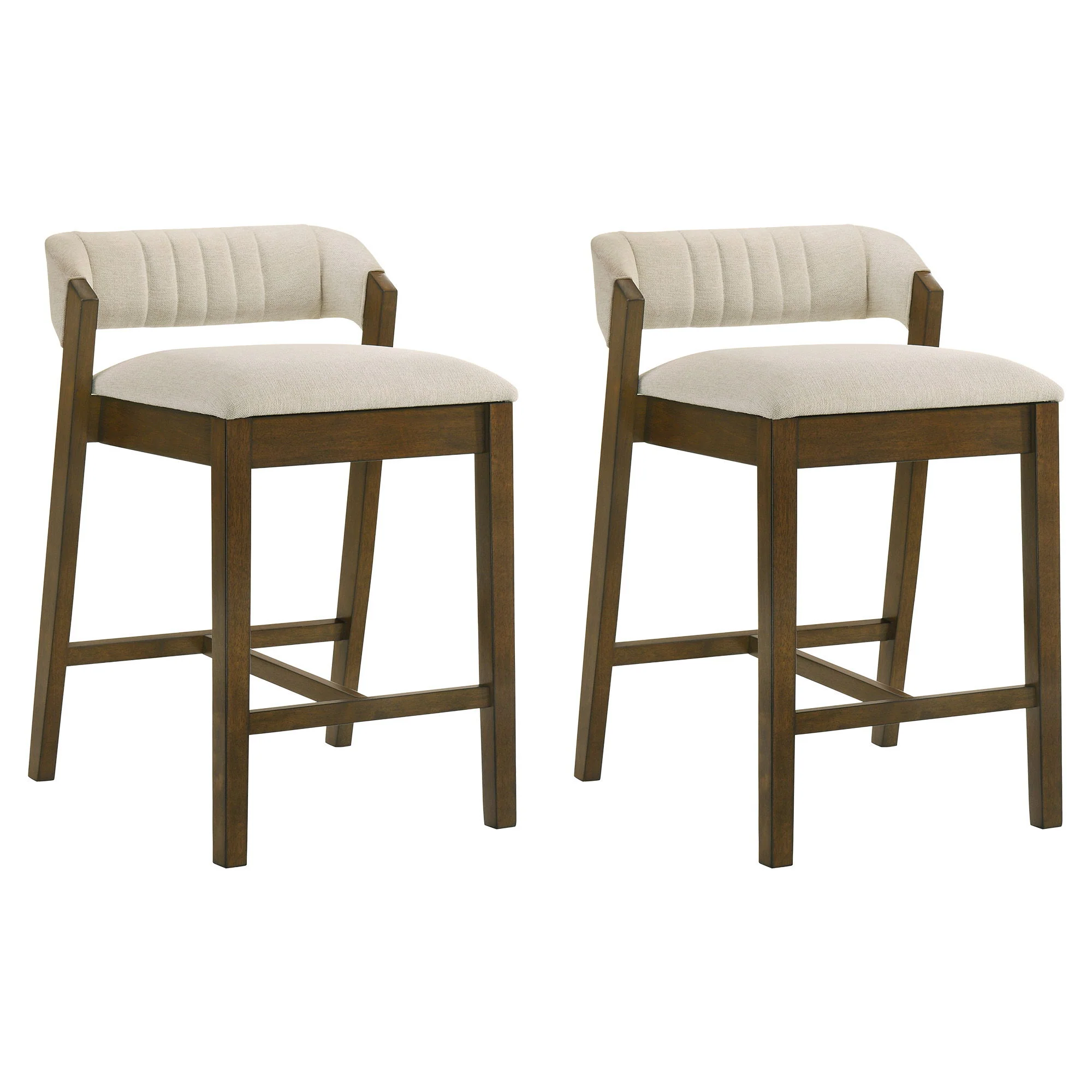 Landyn - 26" Sepia Brown Counter Height Rubberwood Barstool - Image 2