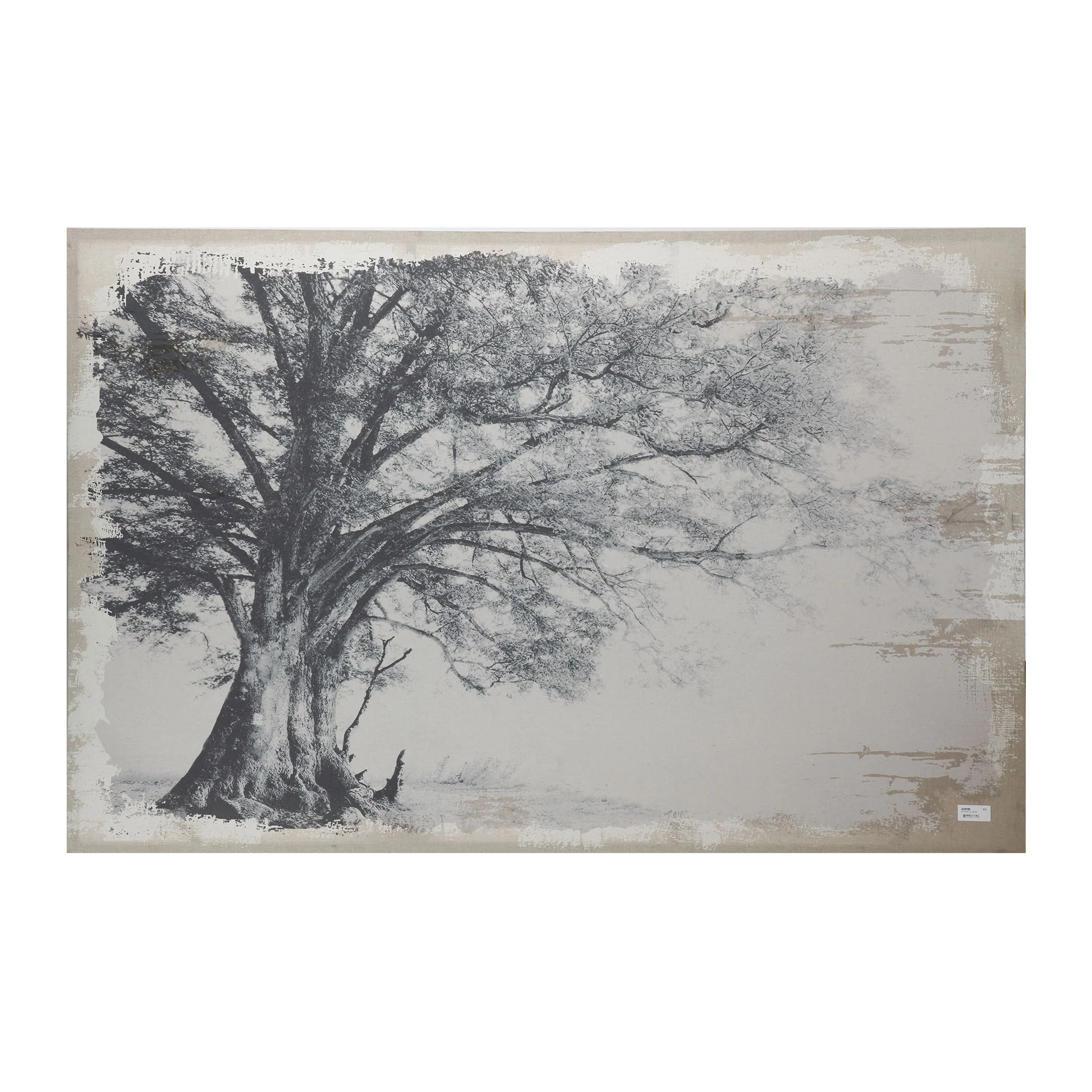Large Arboreal Shelter Canvas Art Print, Traditional Style Floral Wall Art, Home Decor Accent Piece - Gray / White Matte - Image 6