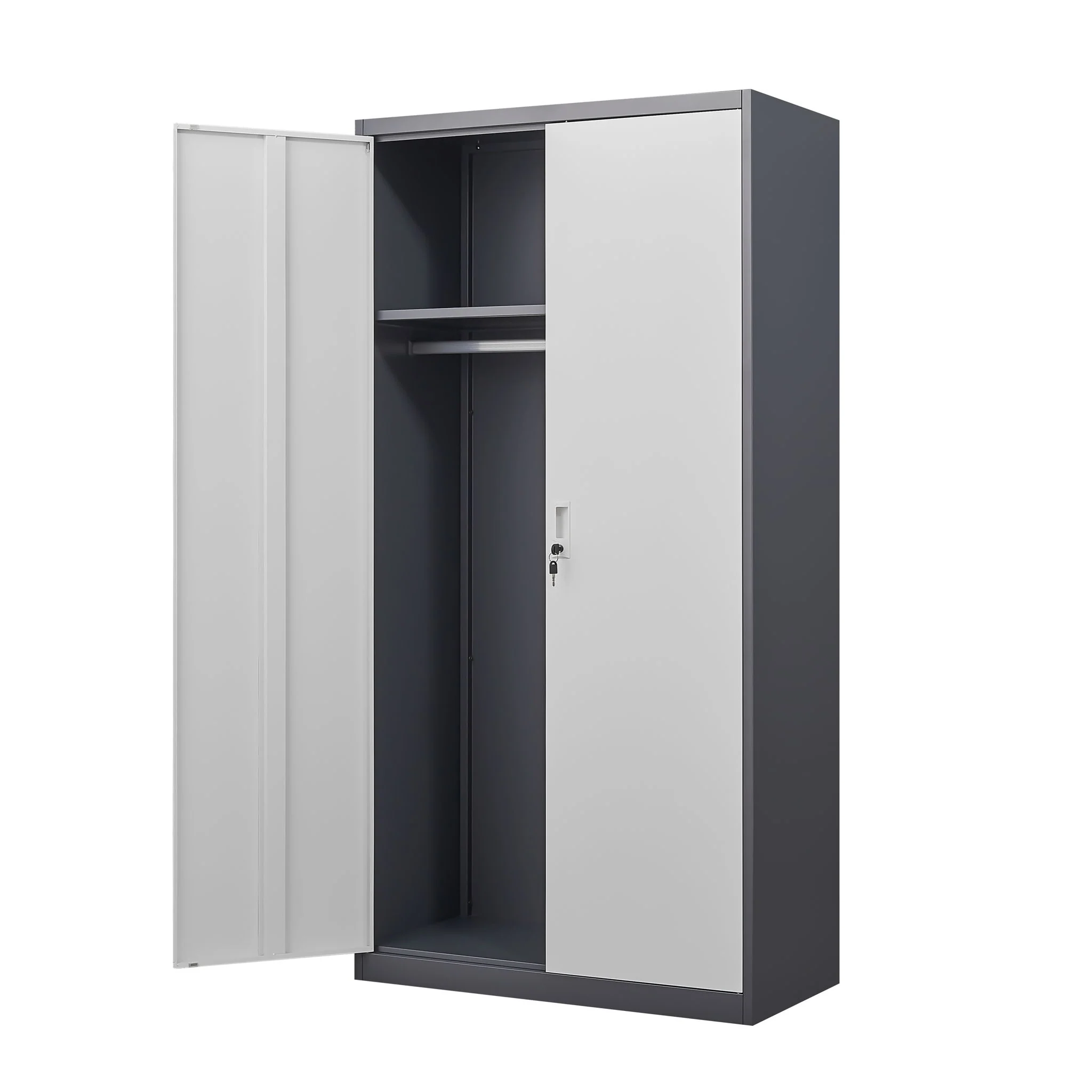 Large Capacity Wardrobe With Hanging Rod And Compartments - Image 2
