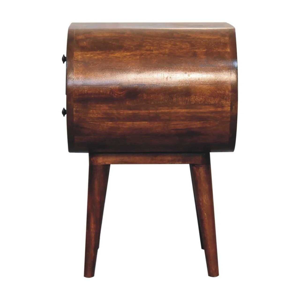 Large Chestnut Circular Bedside - Image 3