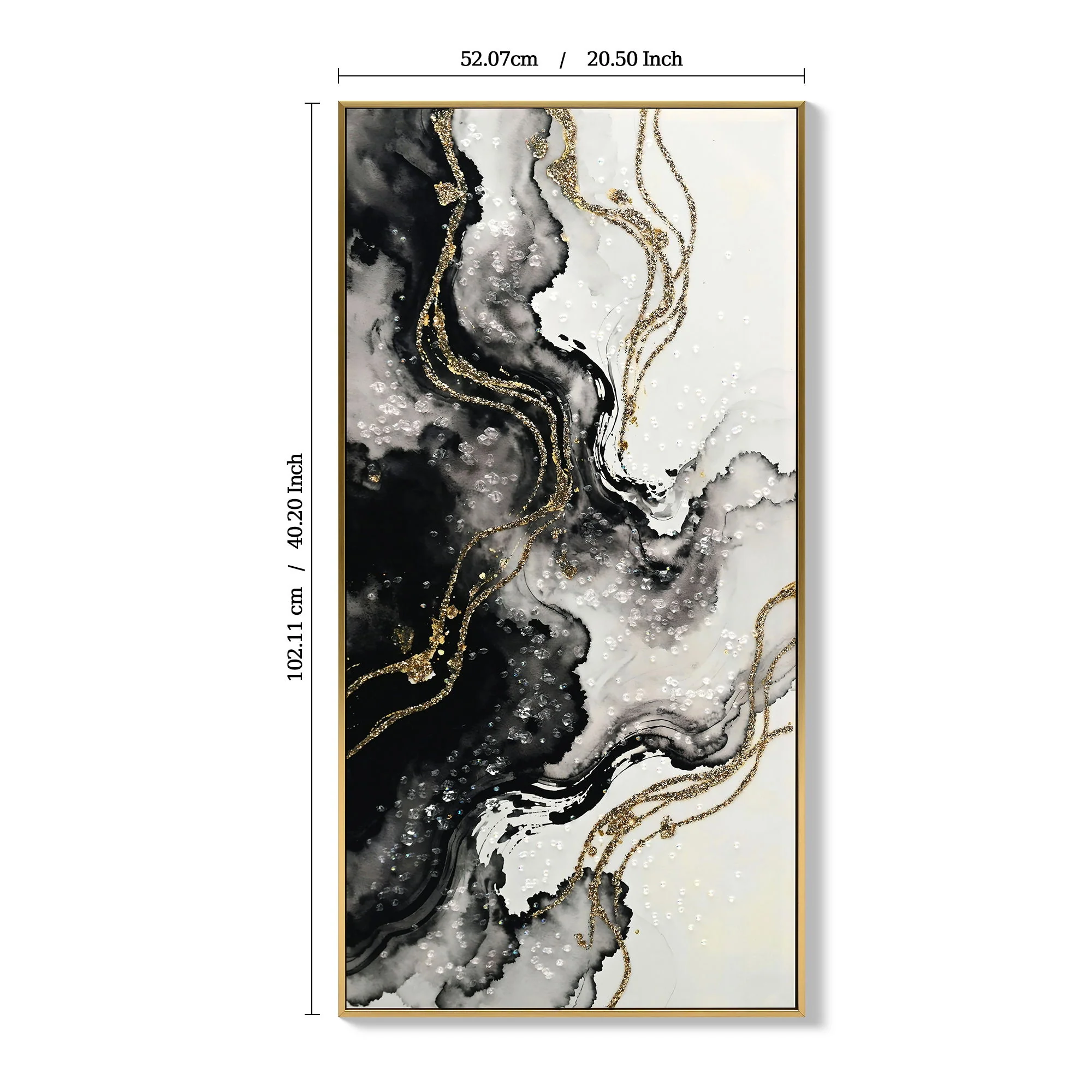 Large Framed And Abstract Wall Art, Minimalist Canvas Prints (Set of 2) - White / Black - Image 4
