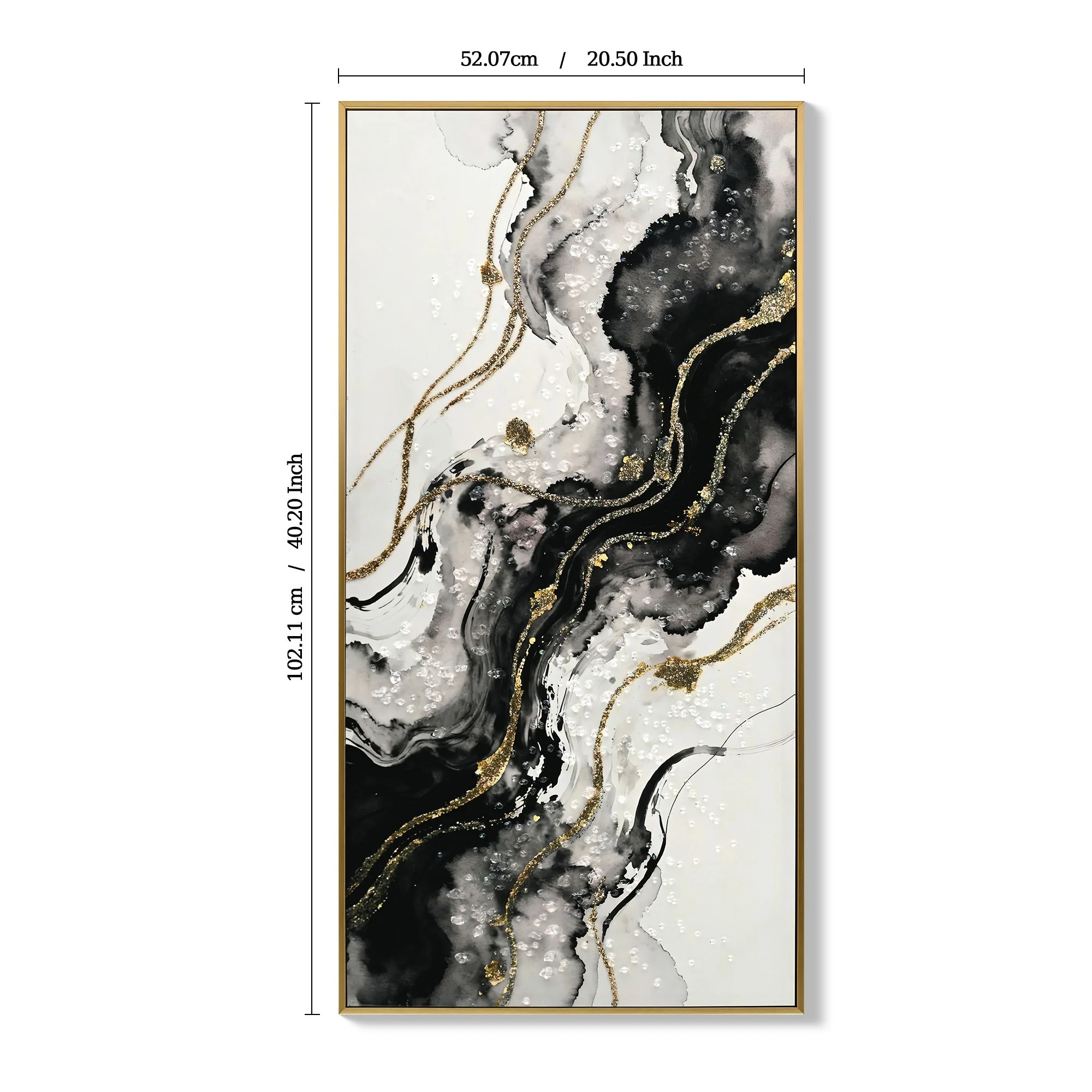 Large Framed And Abstract Wall Art, Minimalist Canvas Prints (Set of 2) - White / Black - Image 8