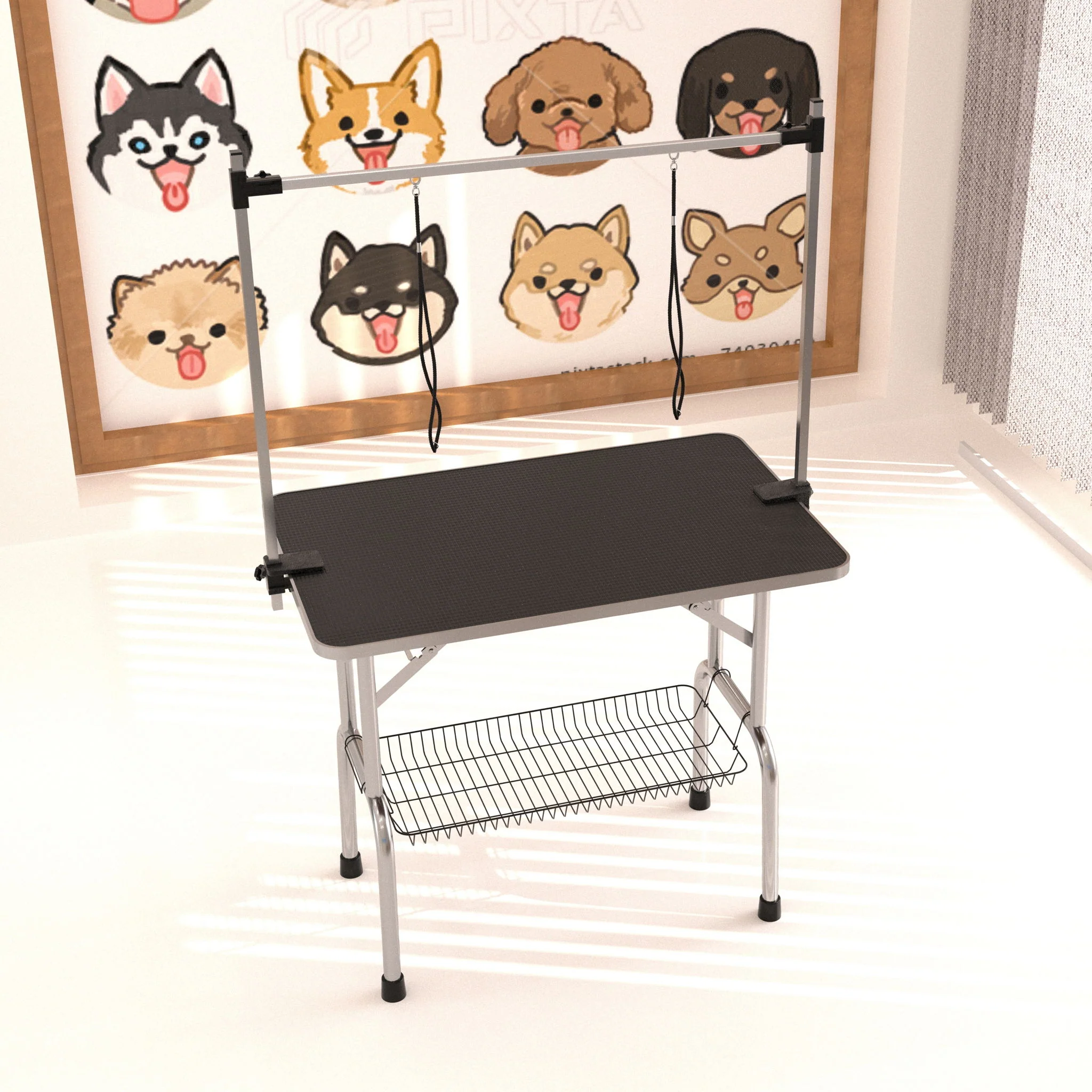 Large Grooming Table For Pet Dog And Cat With Adjustable Arm And Clamps Large Heavy Duty Animal Grooming Table - Image 10