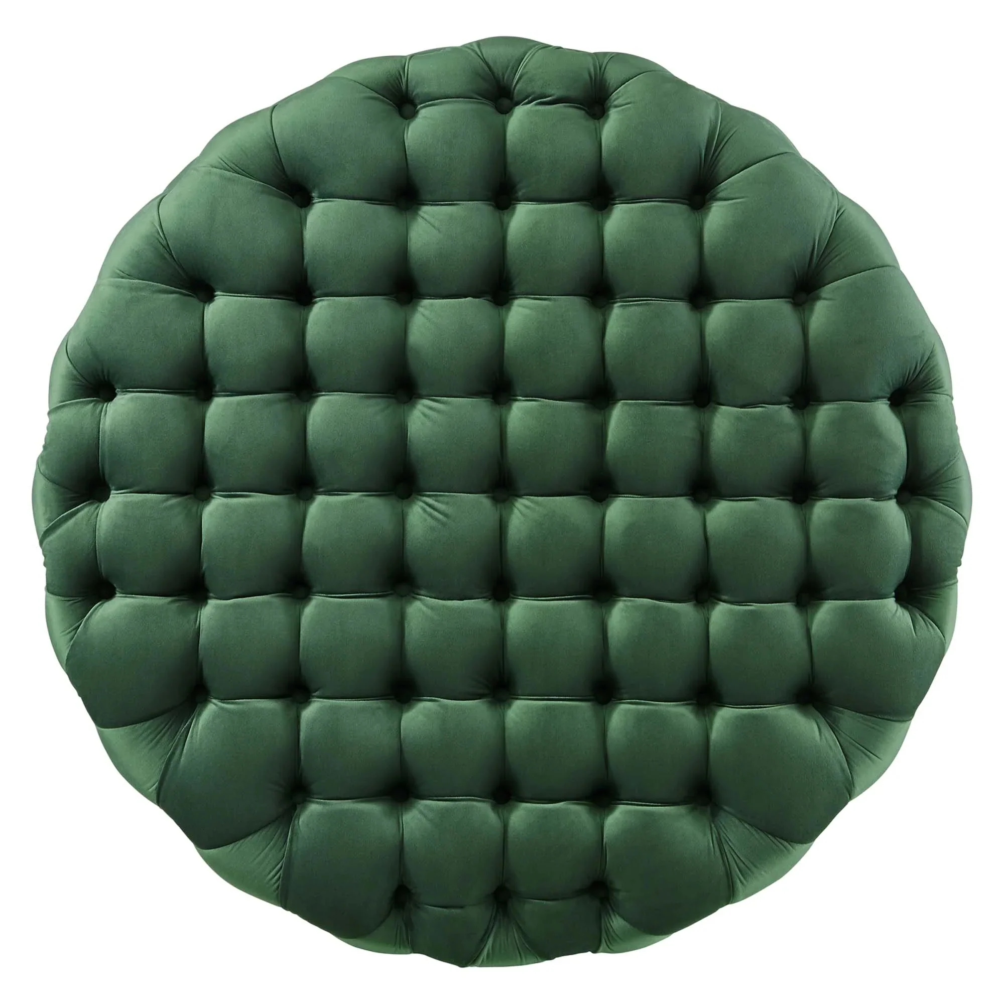 Large Round Tufted Velvet Ottoman – Upholstered 40 Inch - Image 30