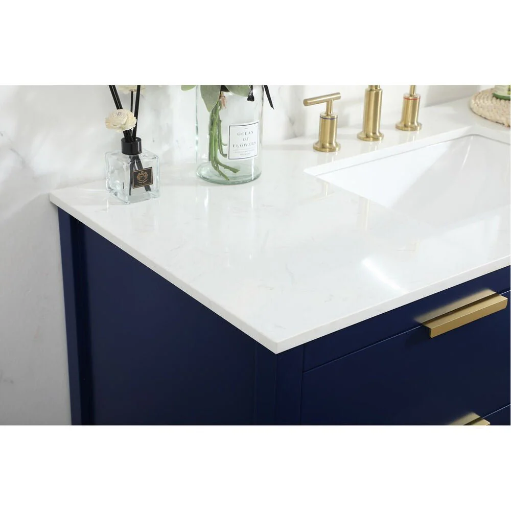 Larkin 48 inch Free Standing Single Basin Vanity in Blue - Image 6