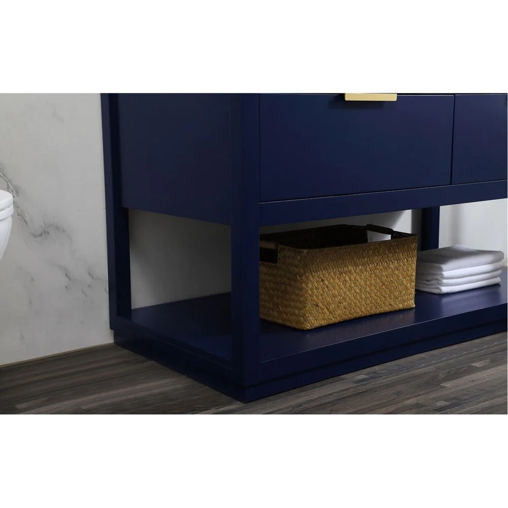 Larkin 48 inch Free Standing Single Basin Vanity in Blue - Image 7