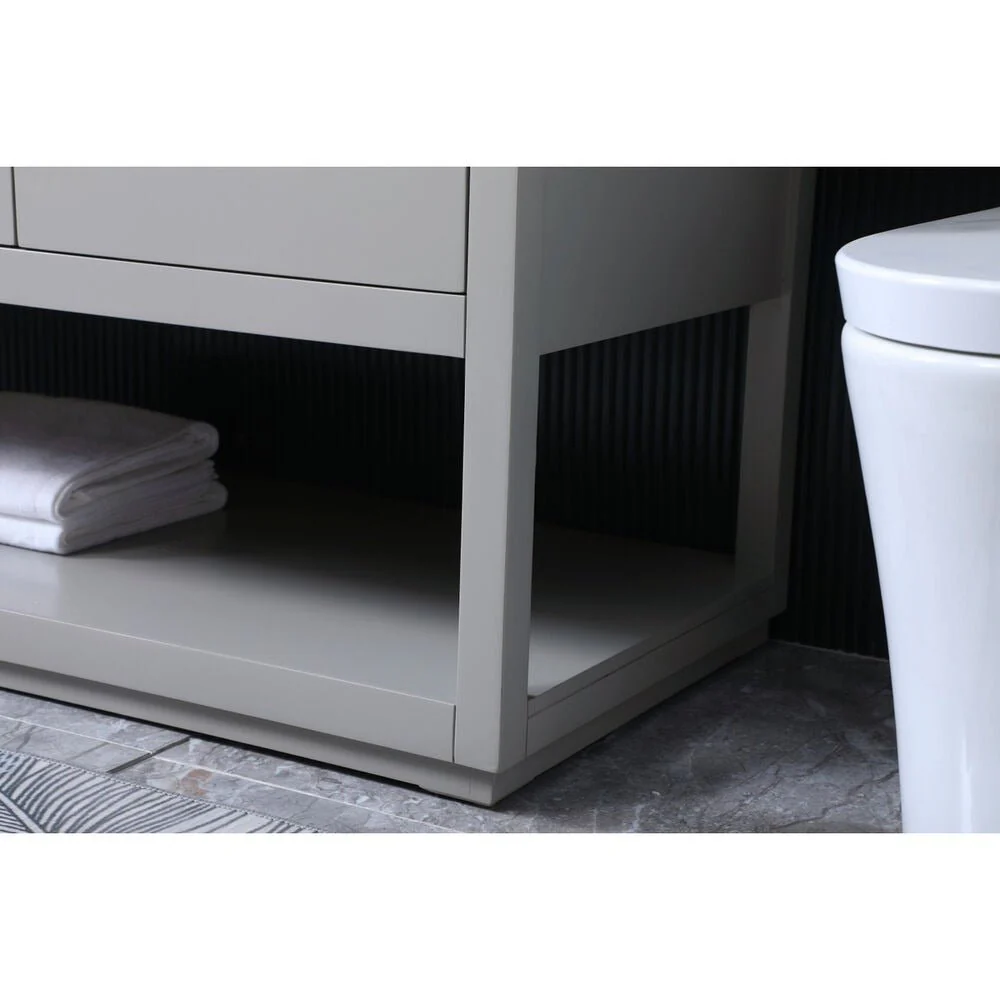 Larkin 54 inch Free Standing Single Basin Vanity in Grey - Image 17