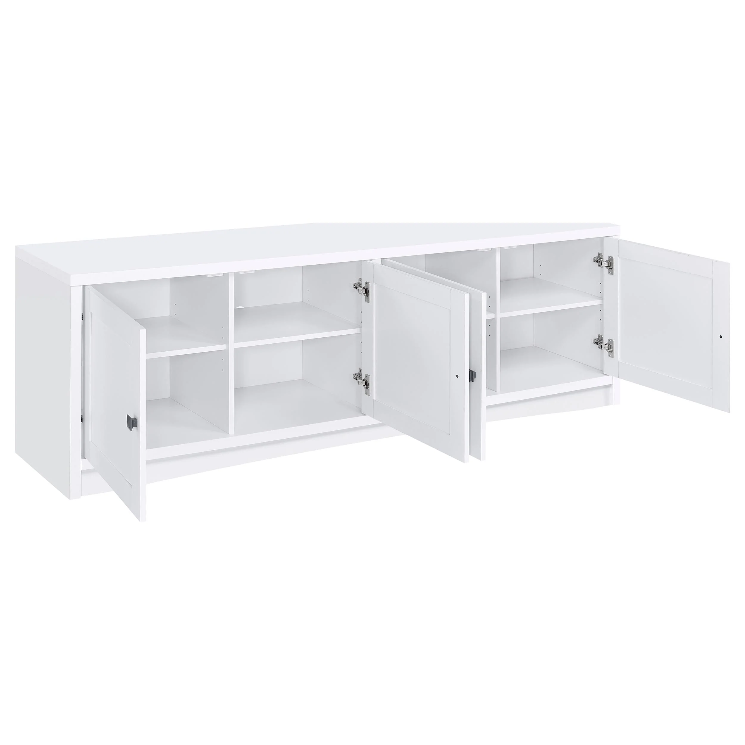 Laughlin 3-Piece Entertainment Center TV Stand White - Image 3