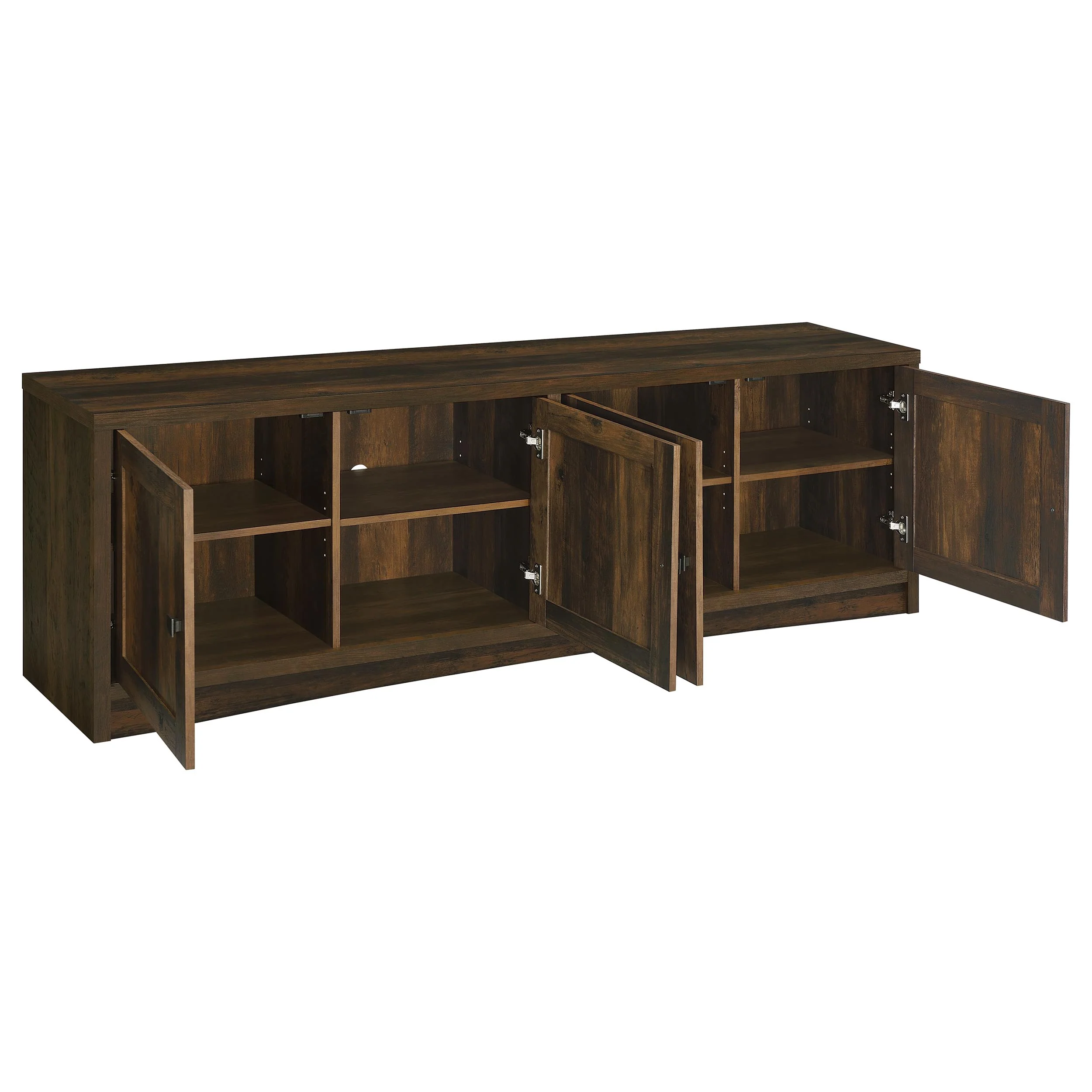 Laughlin 4-Door Dark Pine TV Stand - 78 Inches - Image 4