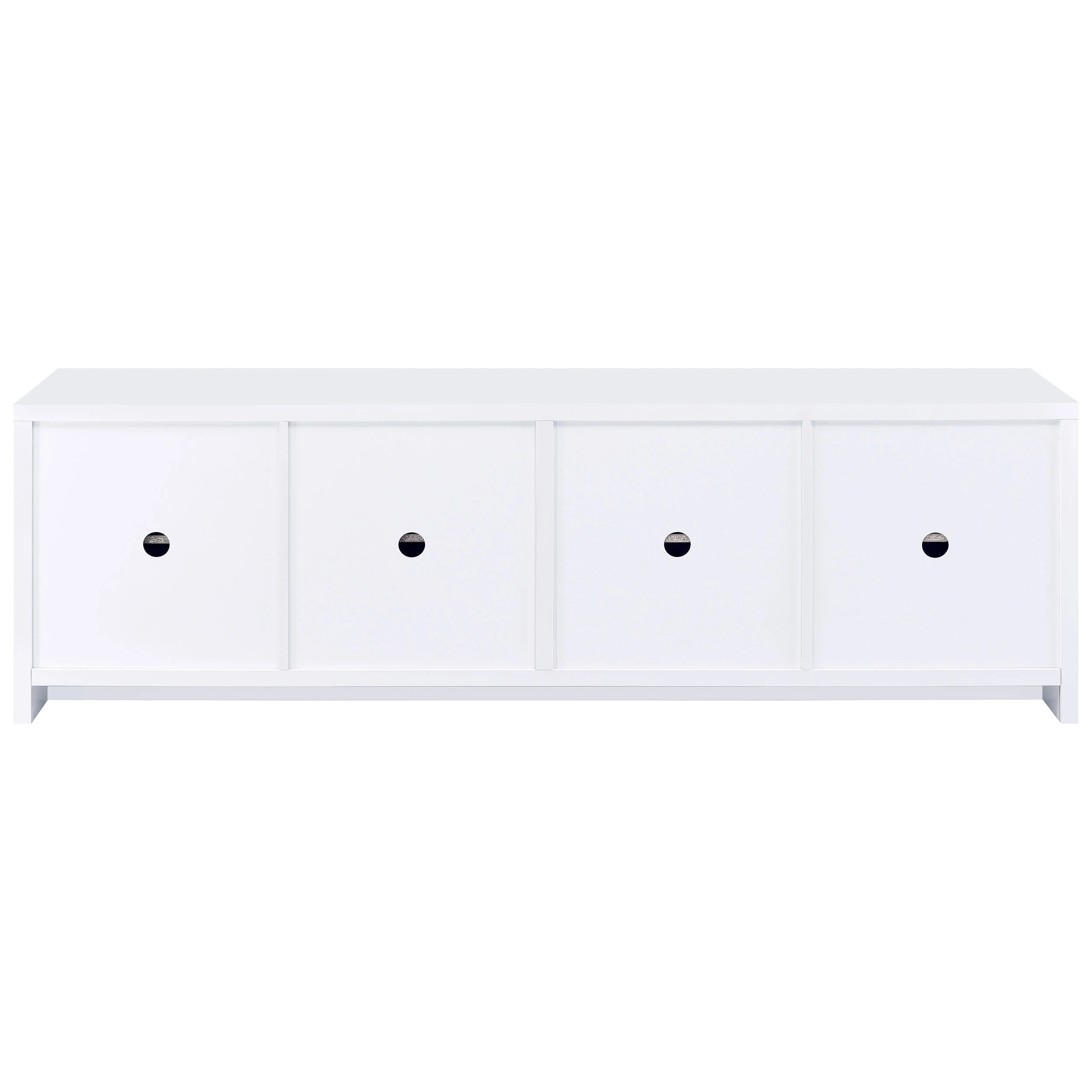 Laughlin 4-Door White TV Stand - 78 Inches - Image 10