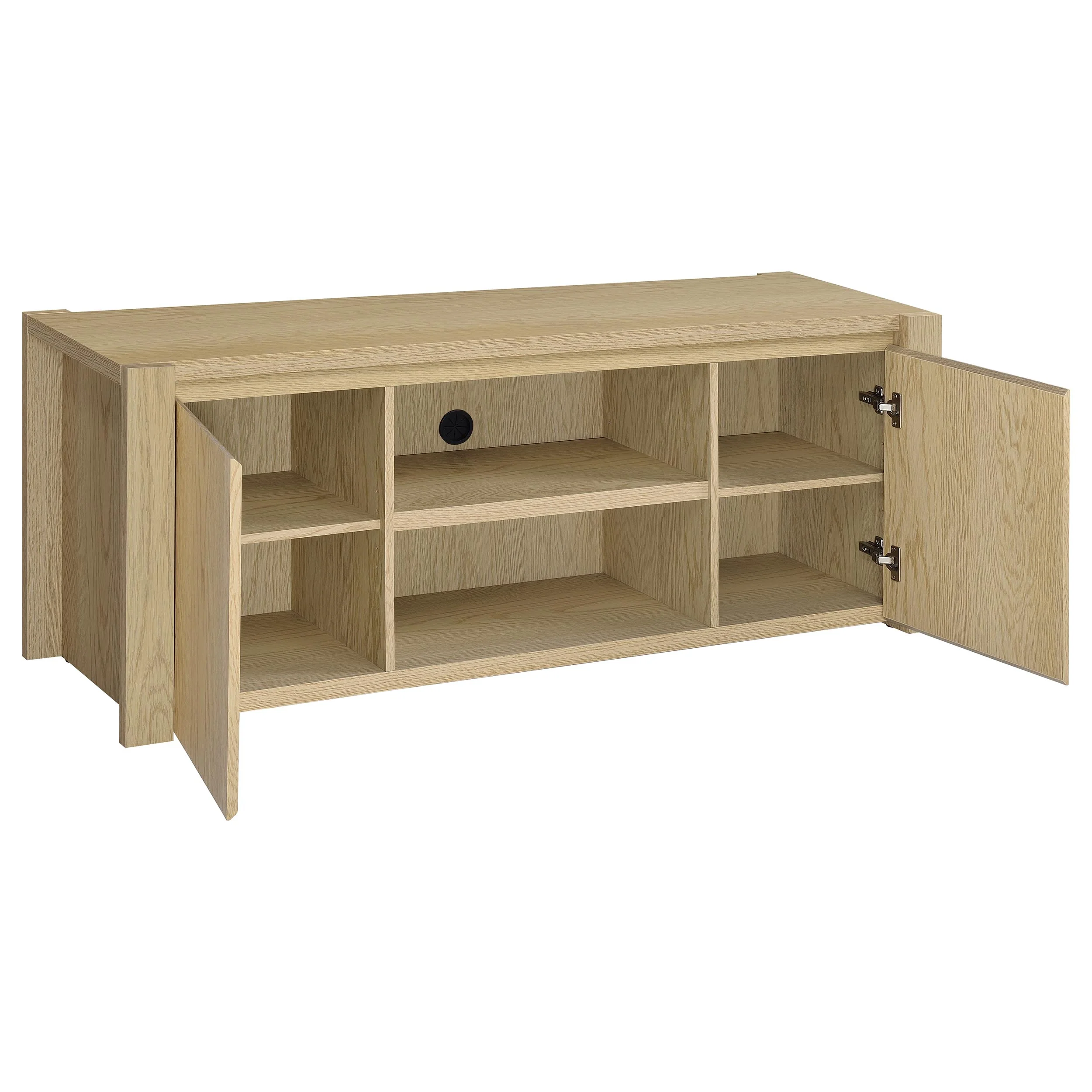 Laurelton 60-inch 2-door TV Stand Media Console Light Oak - Image 2