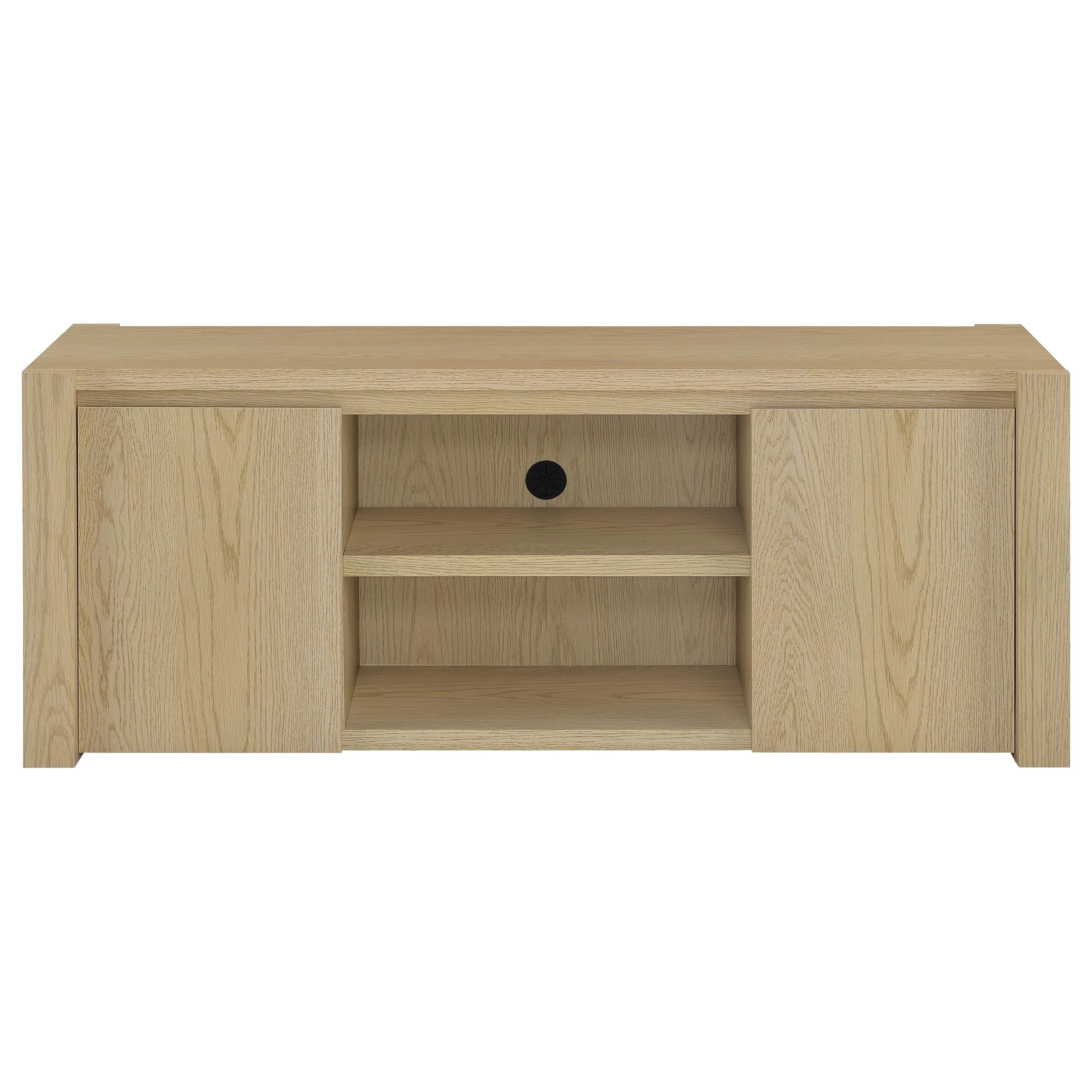 Laurelton 60-inch 2-door TV Stand Media Console Light Oak - Image 5