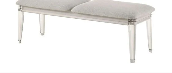 Laveda - Boucle Bench - Light Gray / White - Image 4