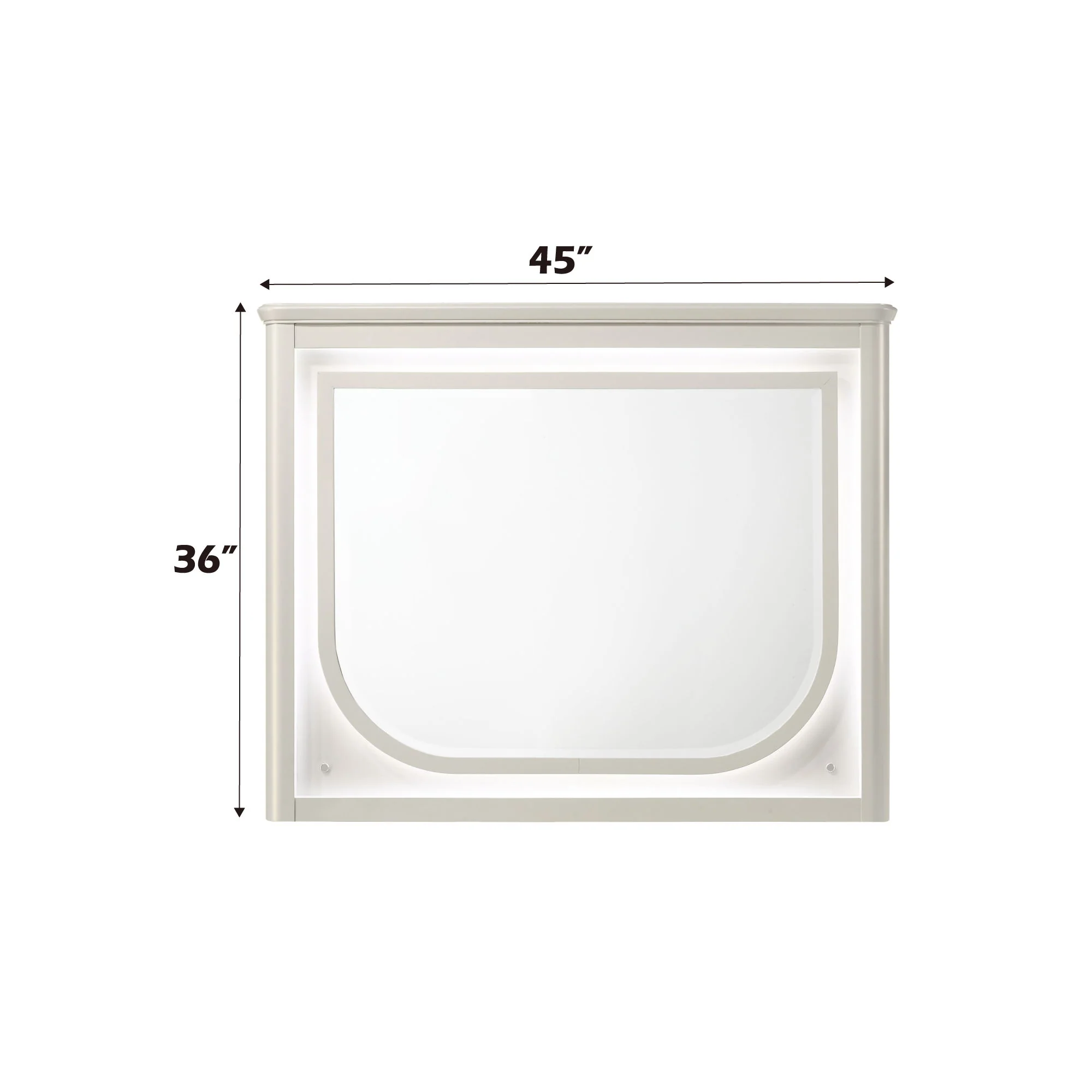 Laveda - Mirror With LED - White - Image 5