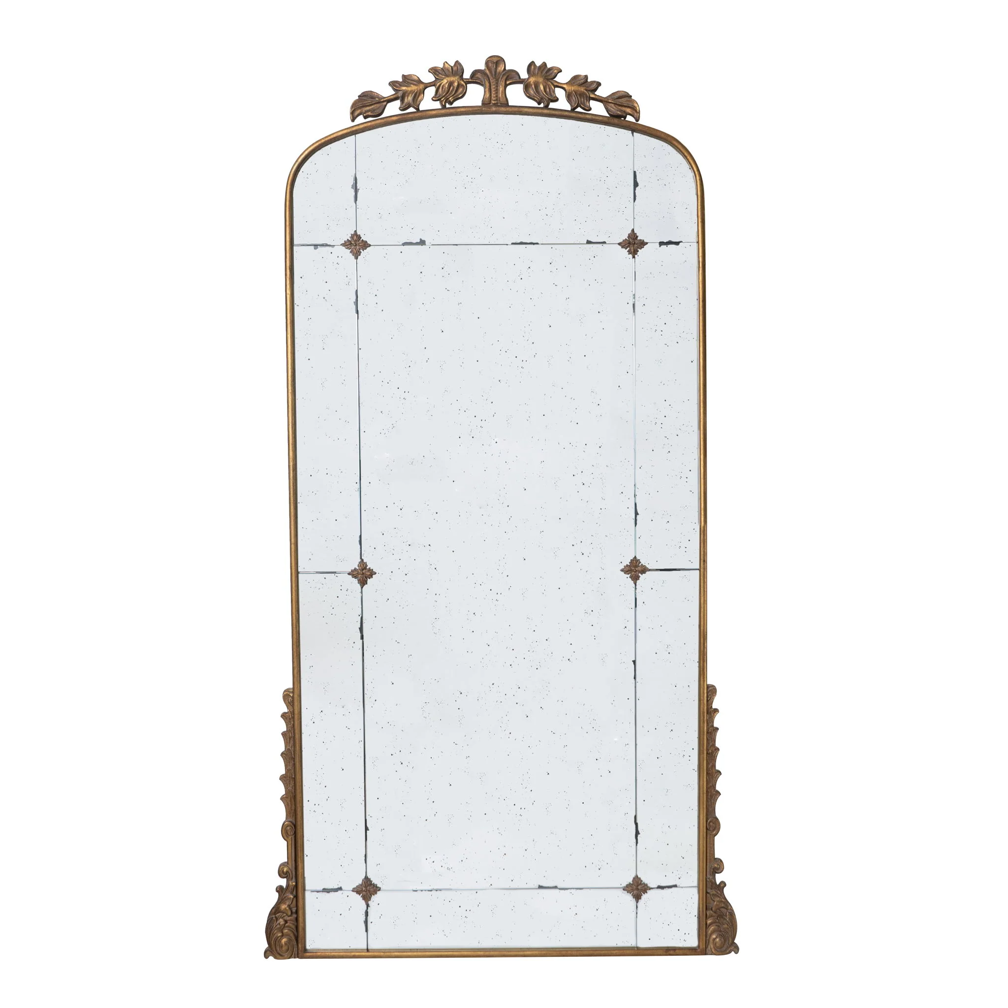 Lavish - Full Length Mirror, AntiqueMetal Floor Mirror For Living Room, Bedroom - Gold - Image 2