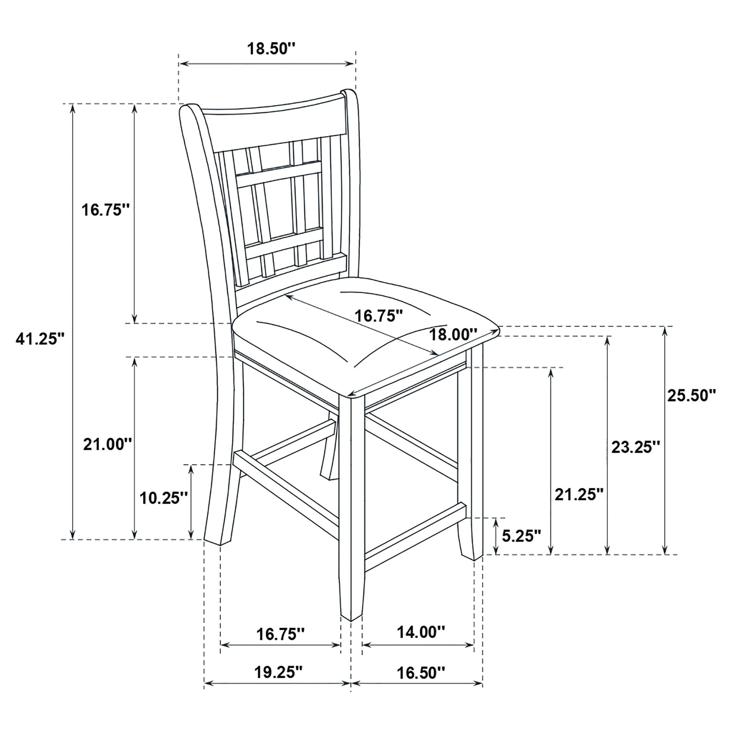 Lavon 5-Piece Oval Counter Height Dining Set, Espresso - Image 11