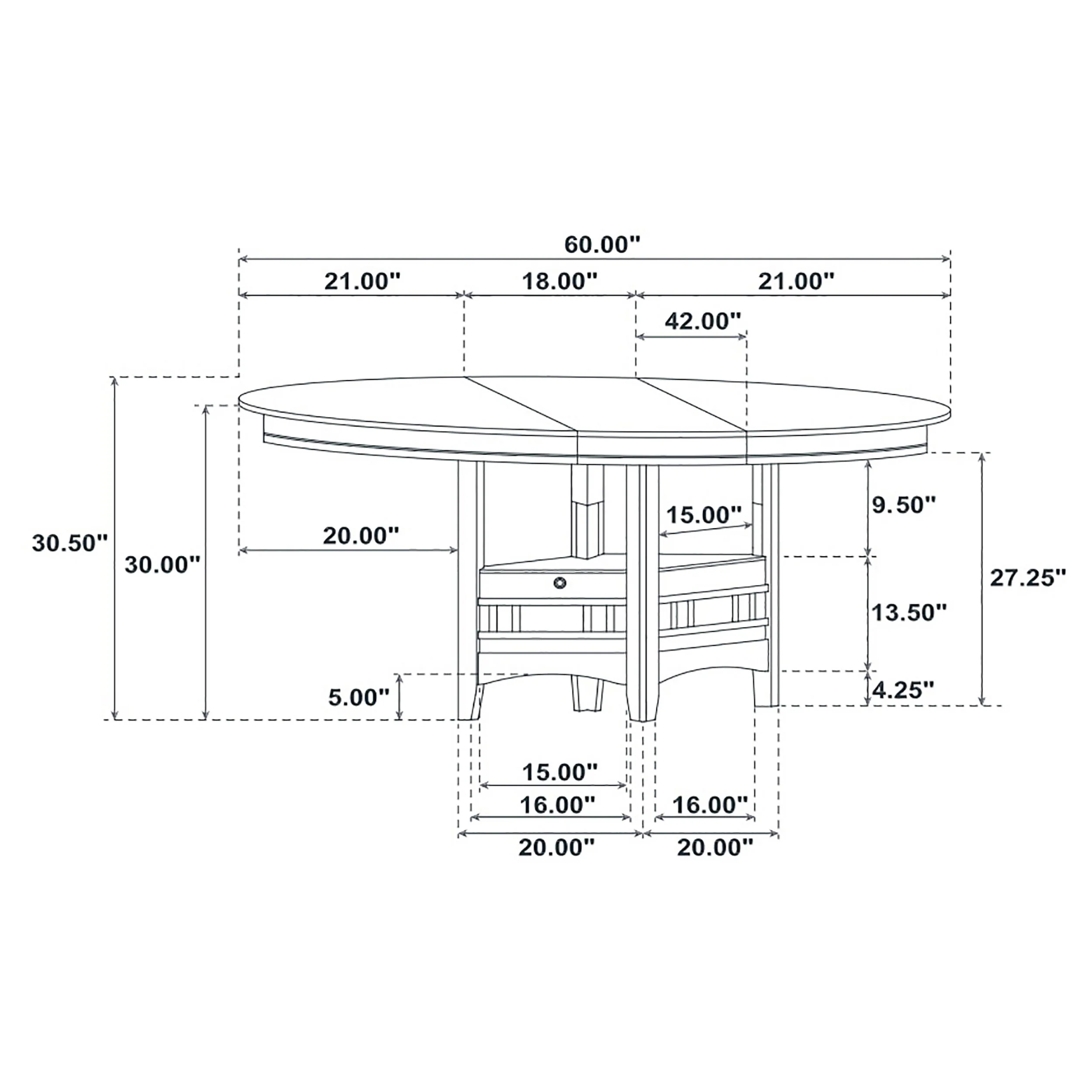 Lavon 5-Piece Oval Extension Dining Set, Espresso - Image 11