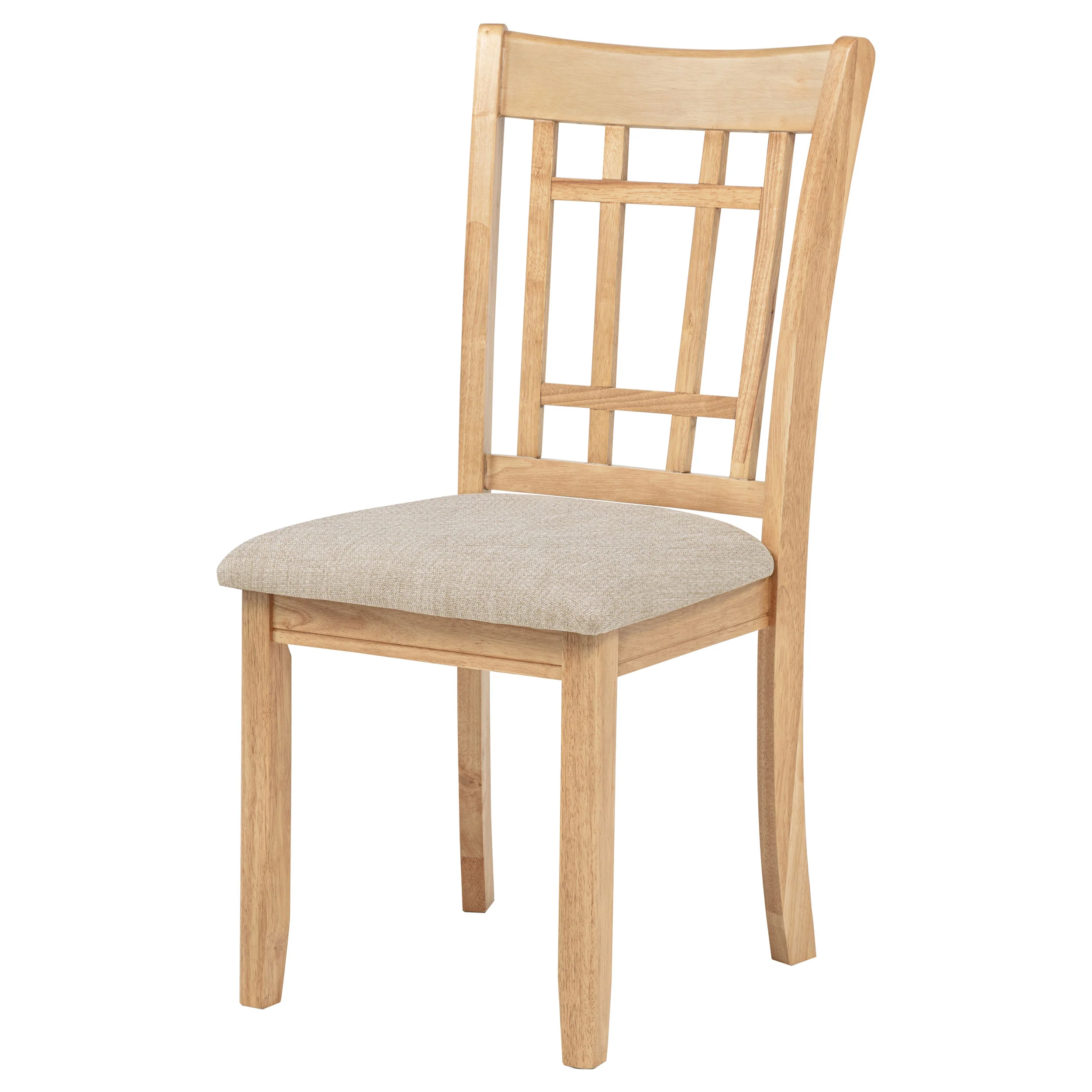 Lavon Wood Dining Side Chair - Linen and Light Oak (Set of 2) - Image 2