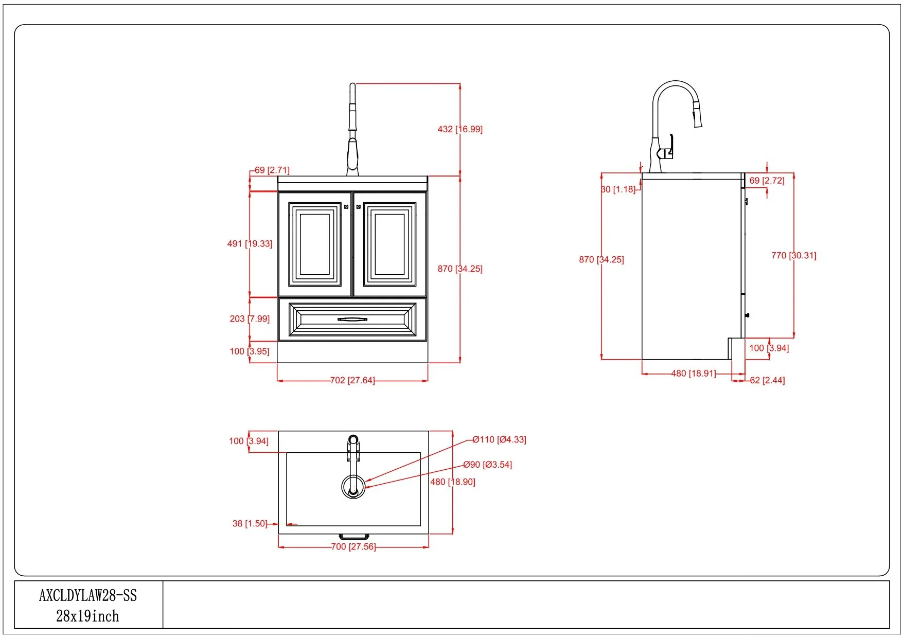 Lawrence - Laundry Cabinet With Faucet And Stainless Steel Sink - Image 17