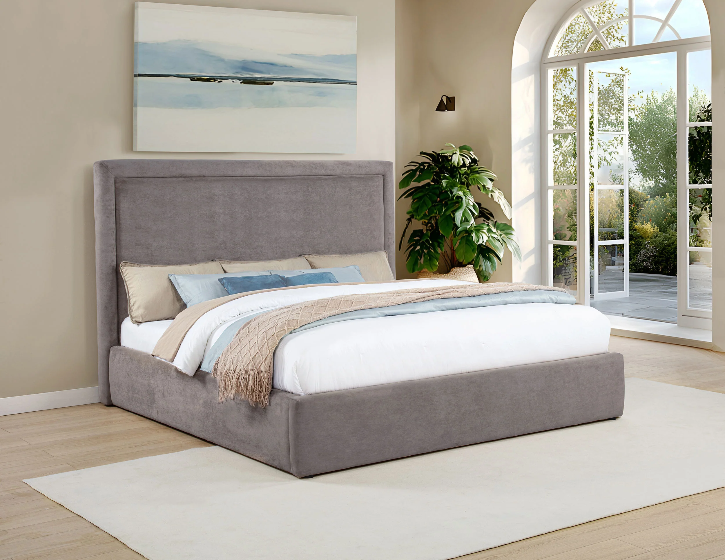 Lawson 54-Inch Eastern King Platform Bed in Mushroom - Image 4