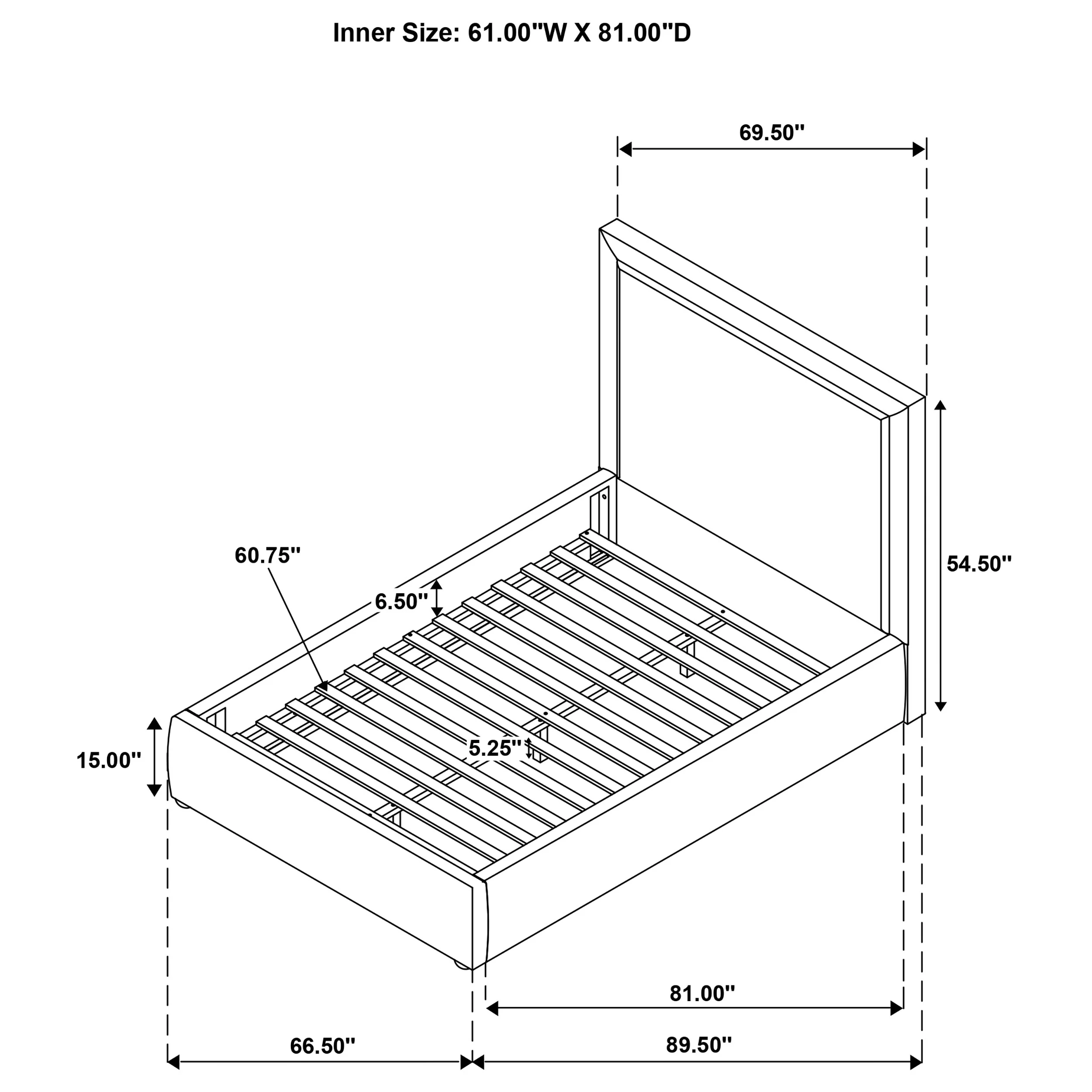 Lawson 54-inch Upholstered Queen Platform Bed Light Saddle - Image 7