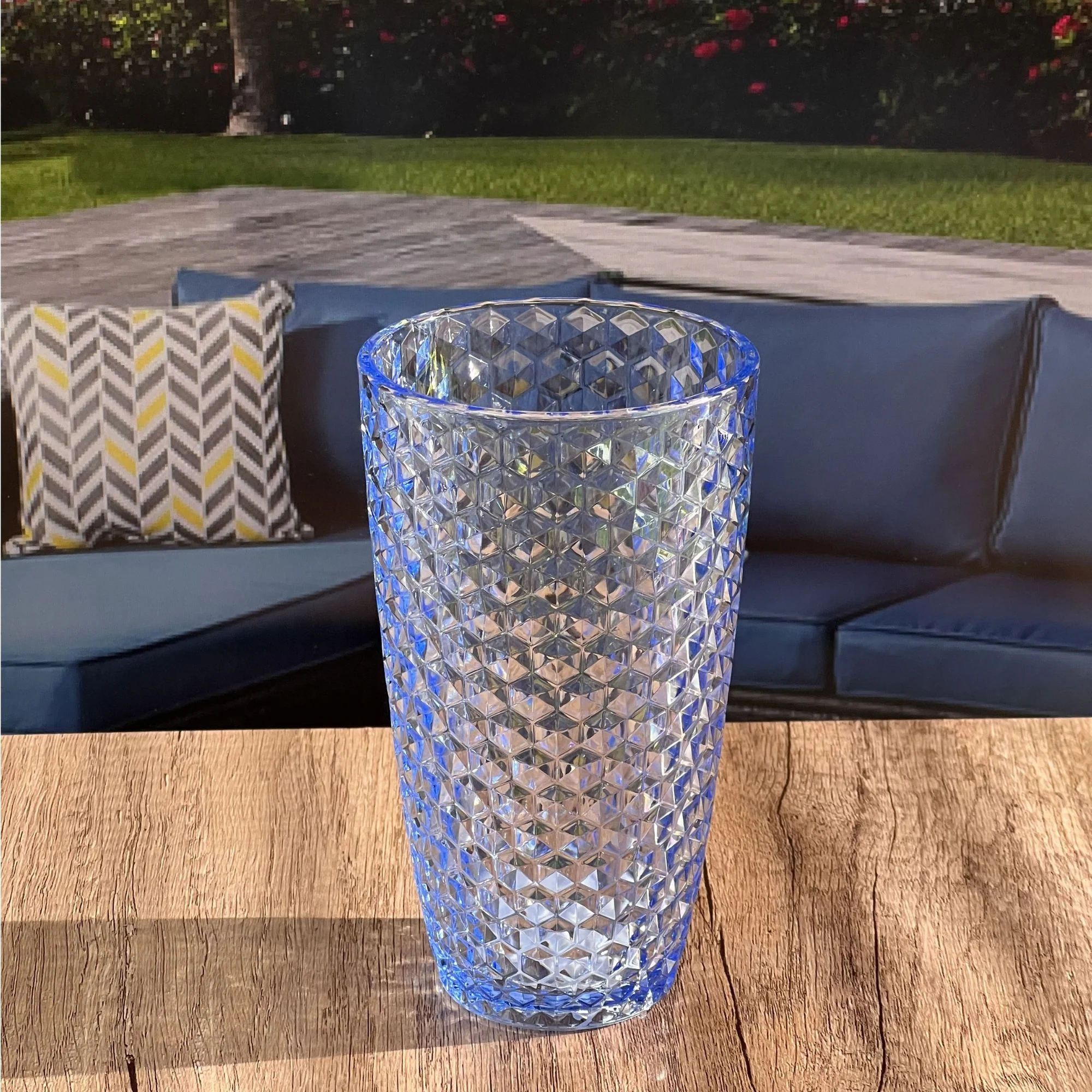 Leading Ware Diamond Cut Acrylic Drinking Glasses (Set of 4) - Image 10