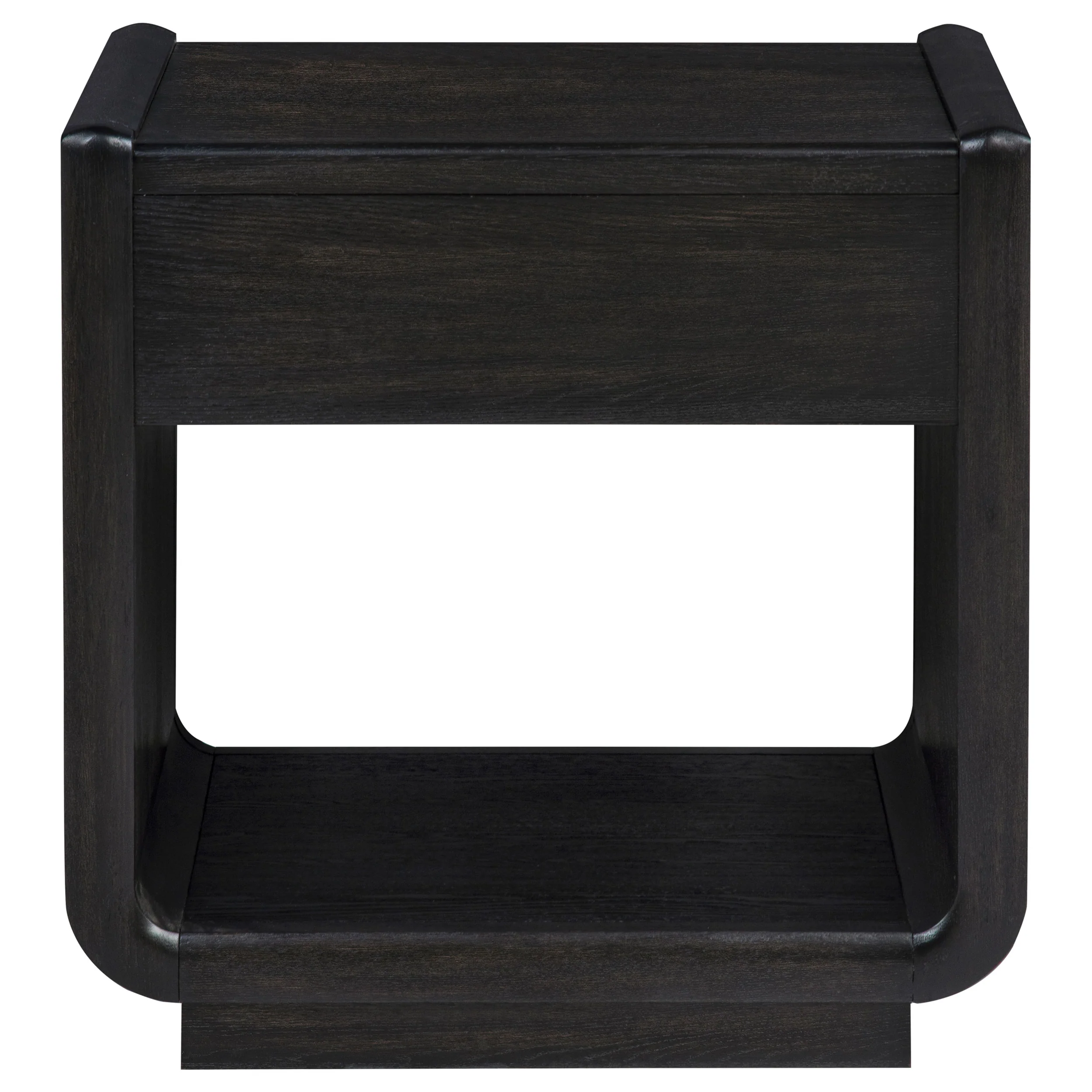 Leandro 1-Drawer Wood Side Table, Burnished Black - Image 9