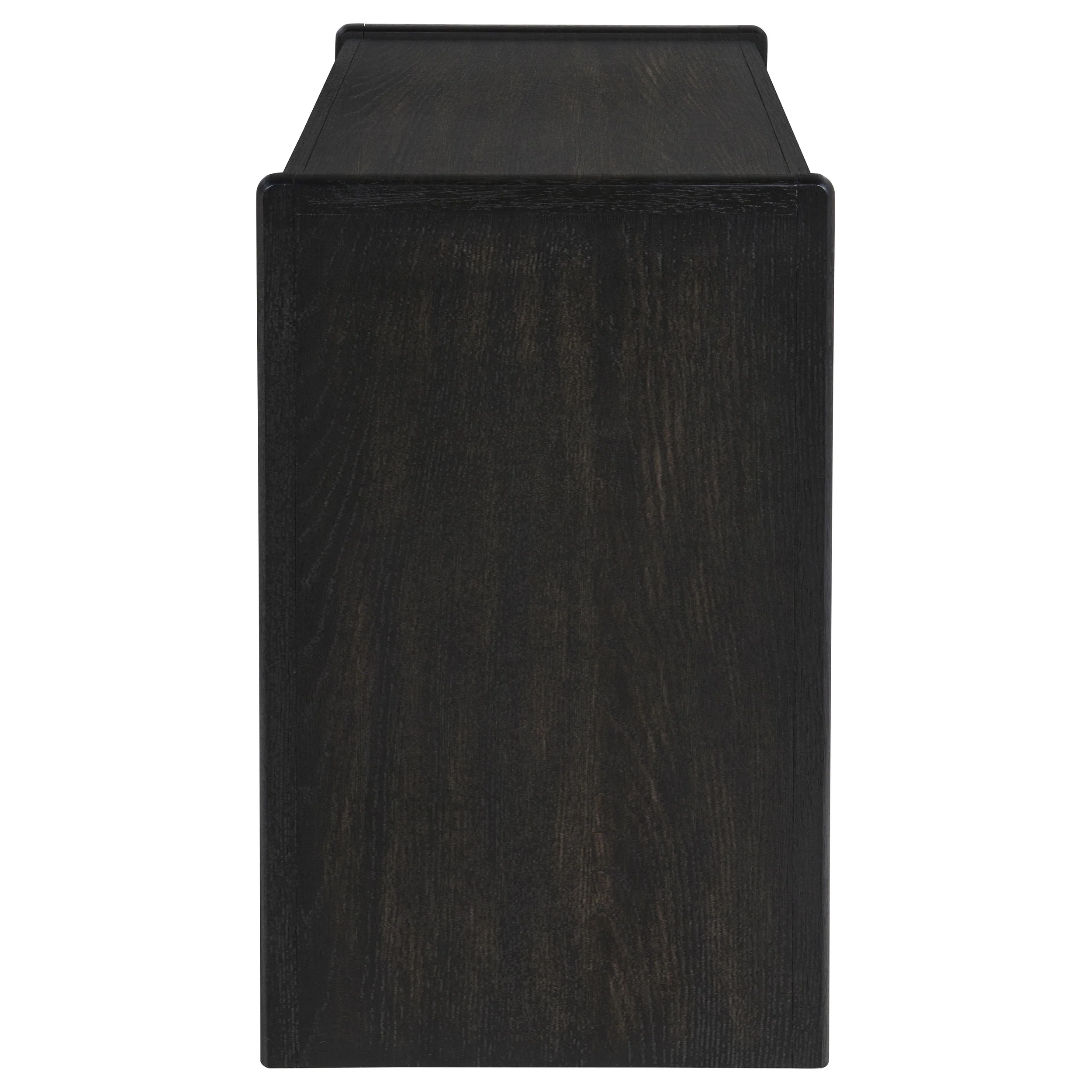 Leandro 2-Drawer Writing Desk in Burnished Black - Image 3